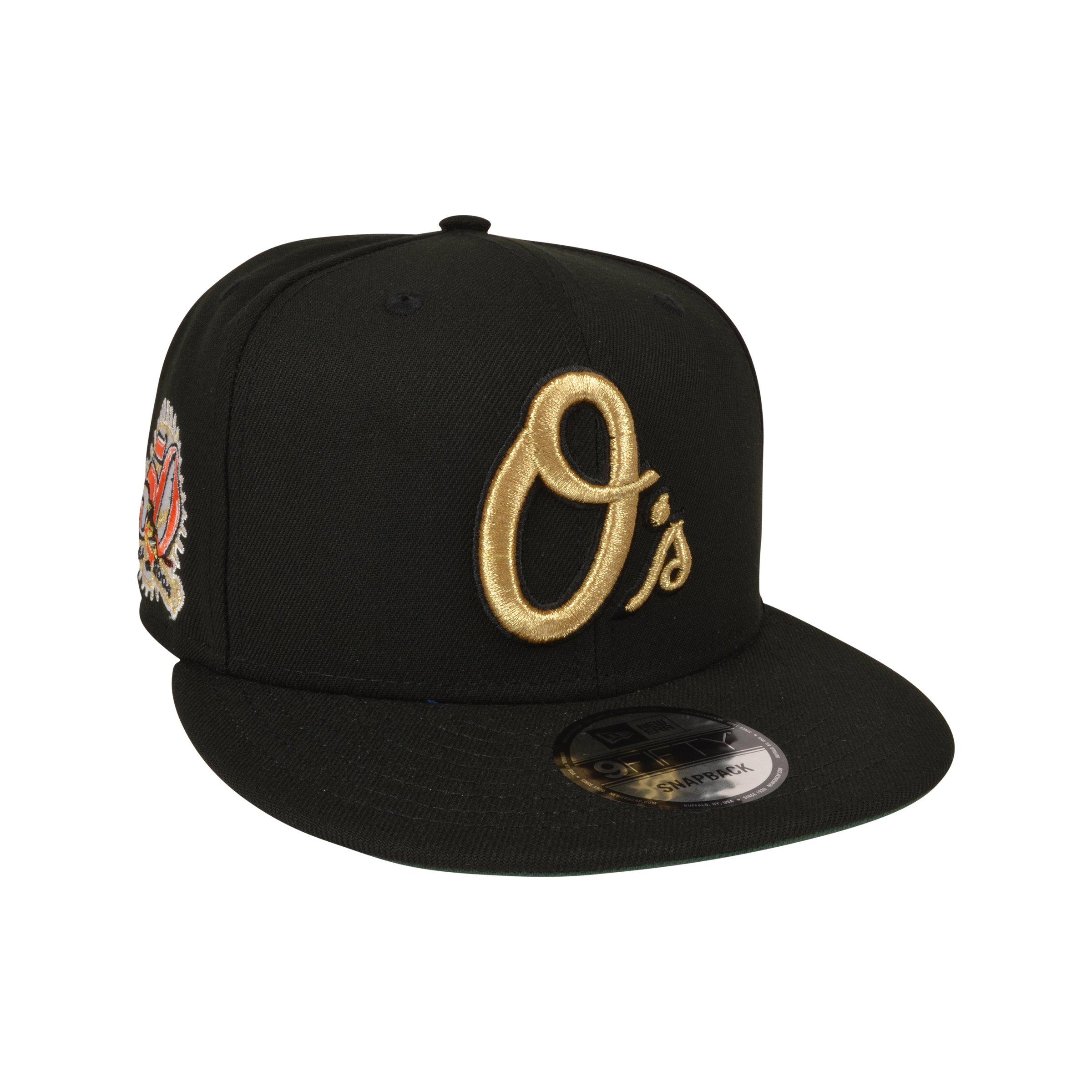 Men's New Era Baltimore Orioles 9FIFTY Logo Snapback-Black/Gold