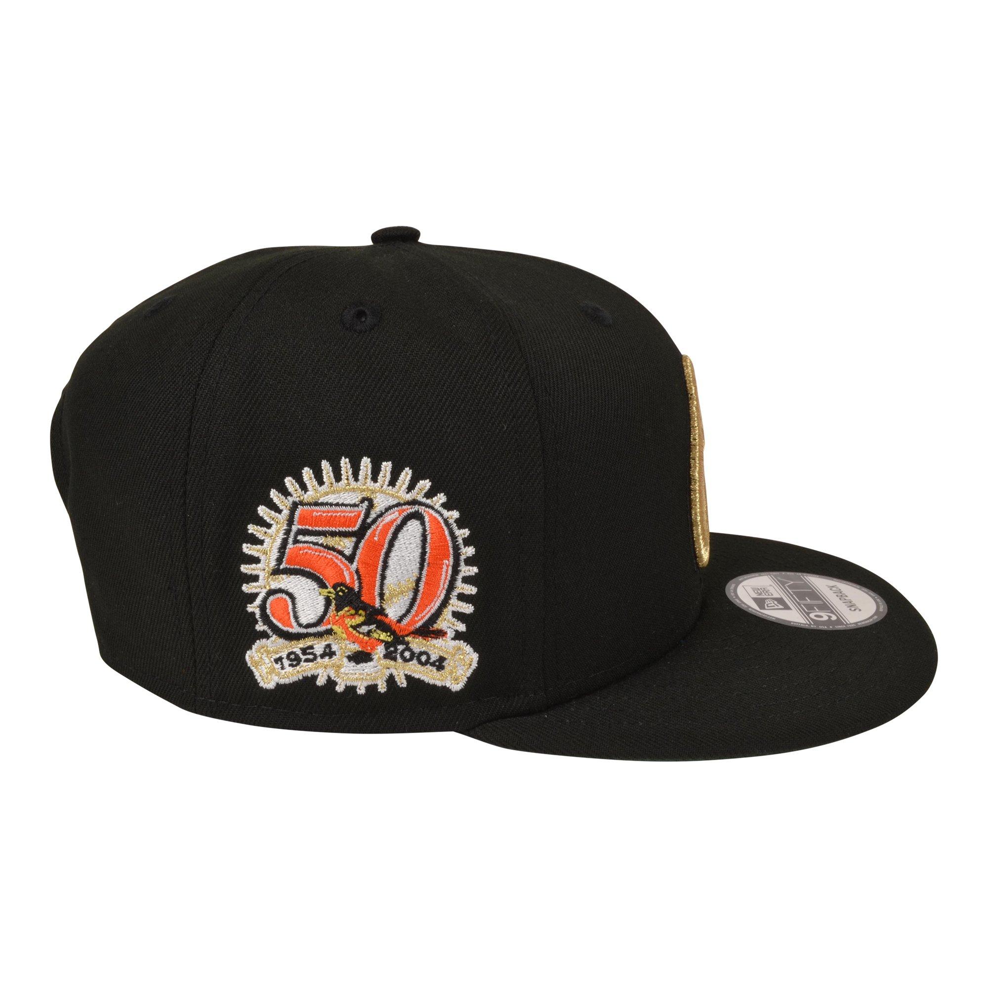 Men's New Era Baltimore Orioles 9FIFTY Logo Snapback-Black/Gold