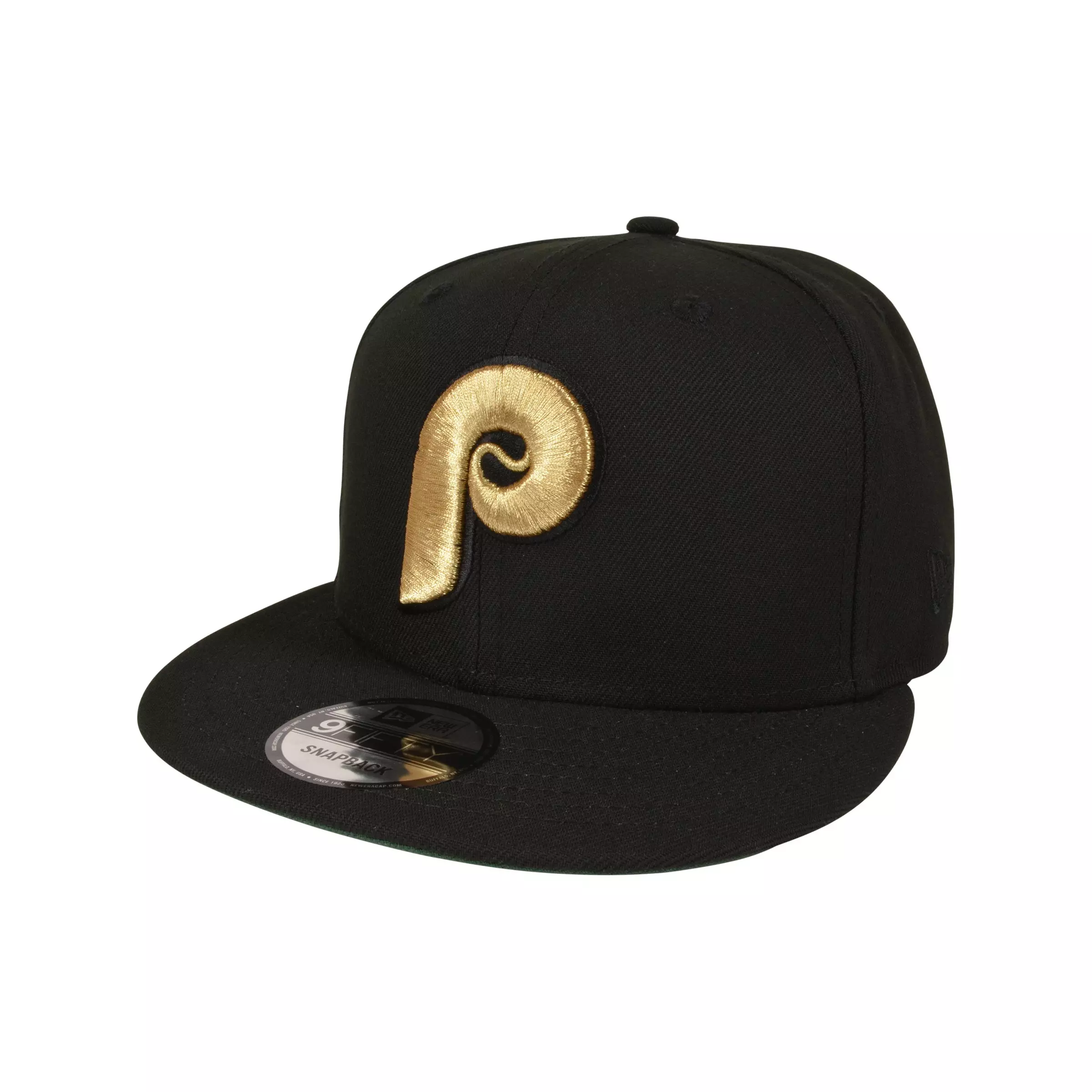 New Era Philadelphia Phillies 9FIFTY Logo Snapback-Black/Gold - BLACK/GOLD