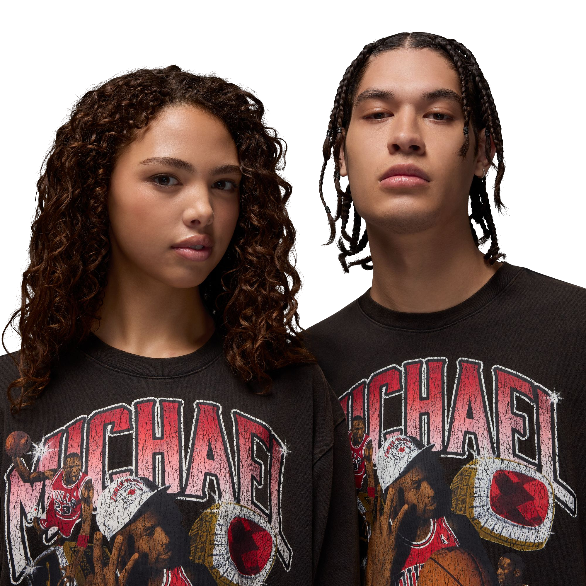 Jordan Men's Flight Essentials MJ Oversized Tee - Black - BLACK Thumbnail View 3