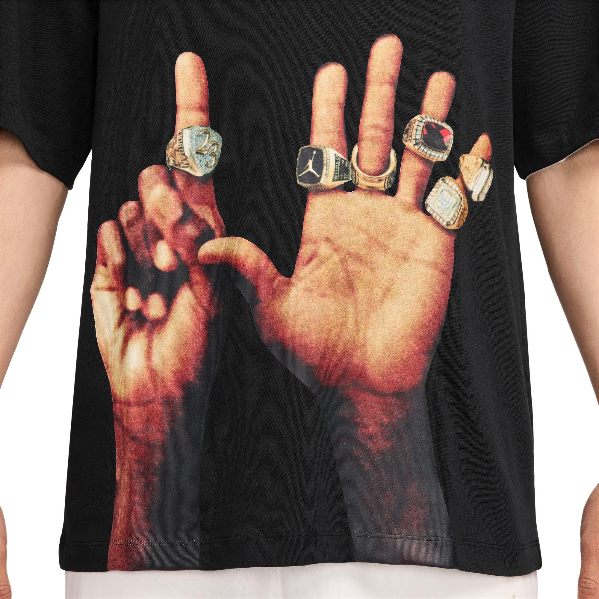 Jordan Men's MVP Flight Rings Tee - BLACK Thumbnail View 3