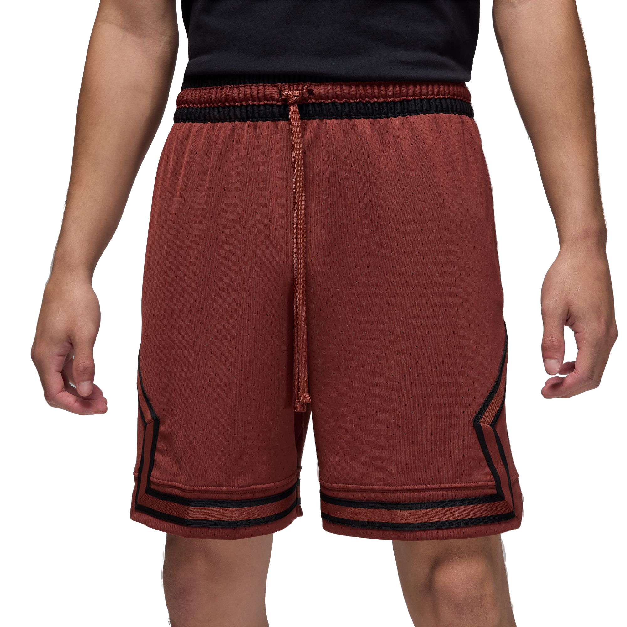 Jordan Men's Sport Dri-FIT Mesh Diamond Shorts - BURGUNDY