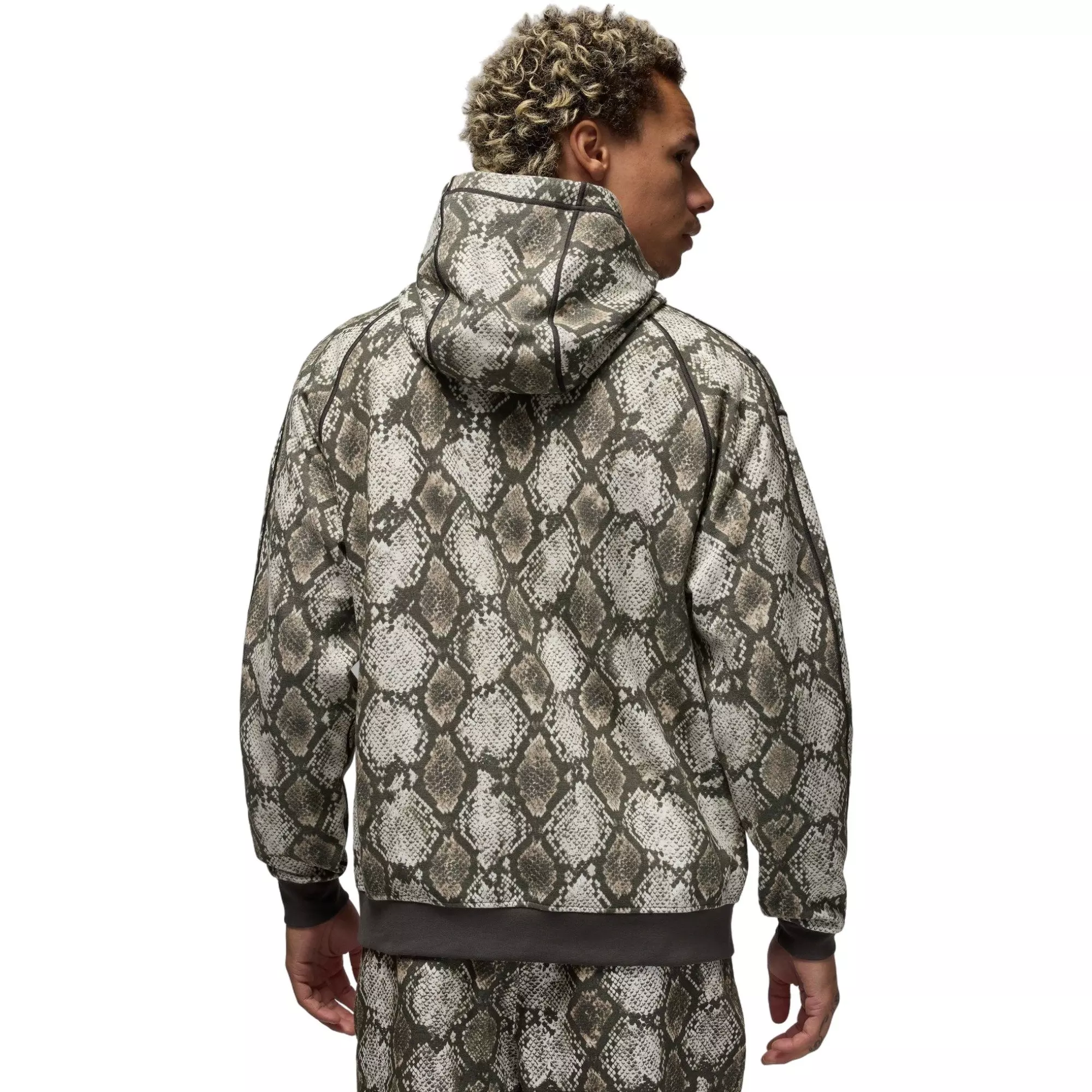 Jordan Men's Sport Dri-FIT Printed Fleece Pullover Hoodie - SAIL