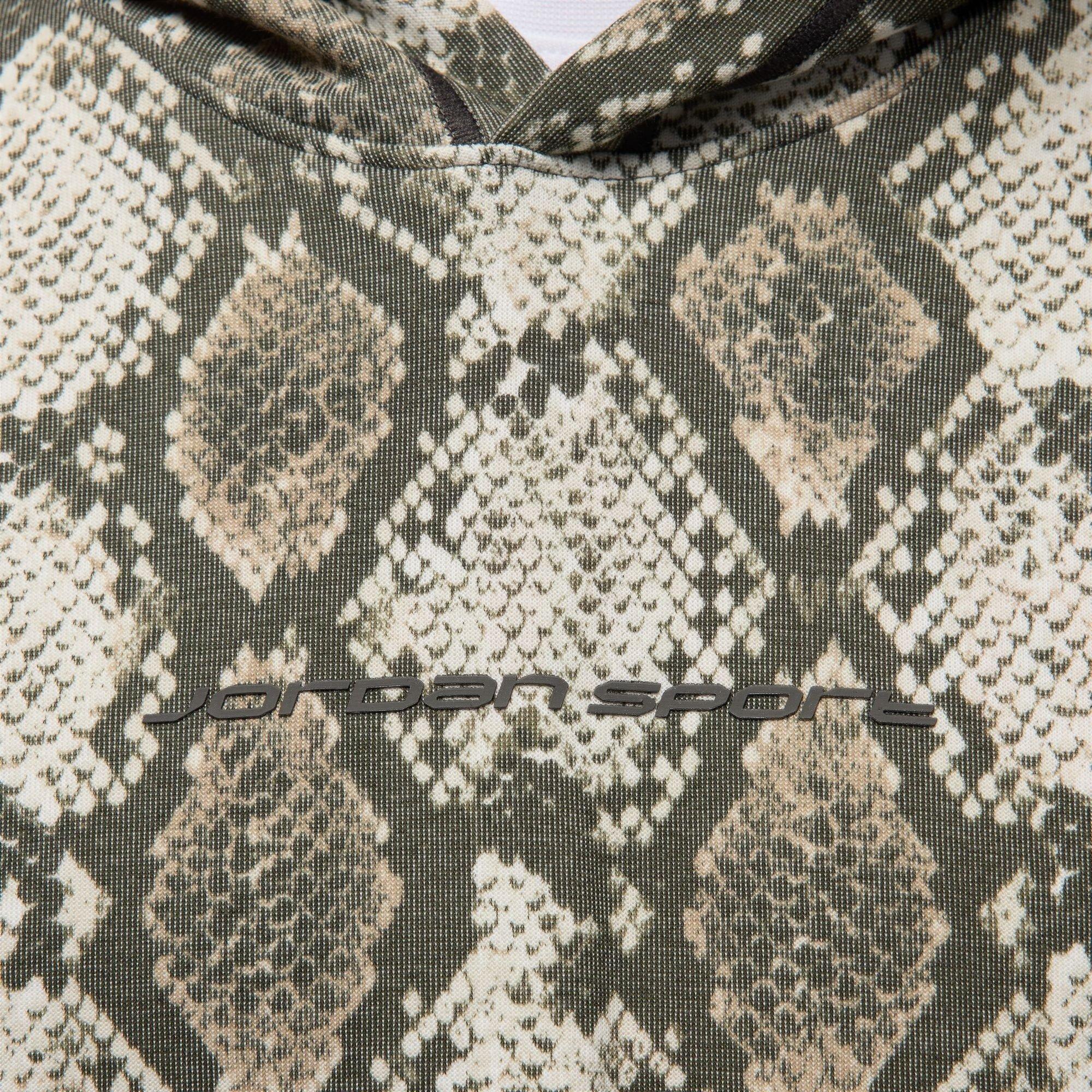 Jordan Men's Sport Dri-FIT Printed Fleece Pullover Hoodie - SAIL Thumbnail View 4