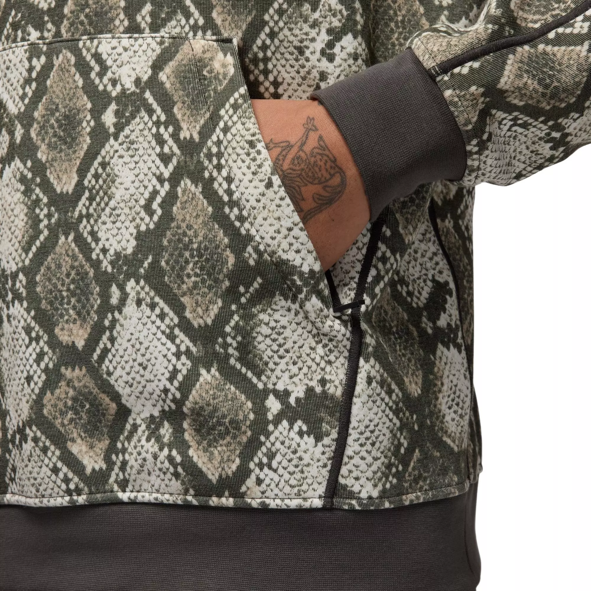 Jordan Men's Sport Dri-FIT Printed Fleece Pullover Hoodie - SAIL