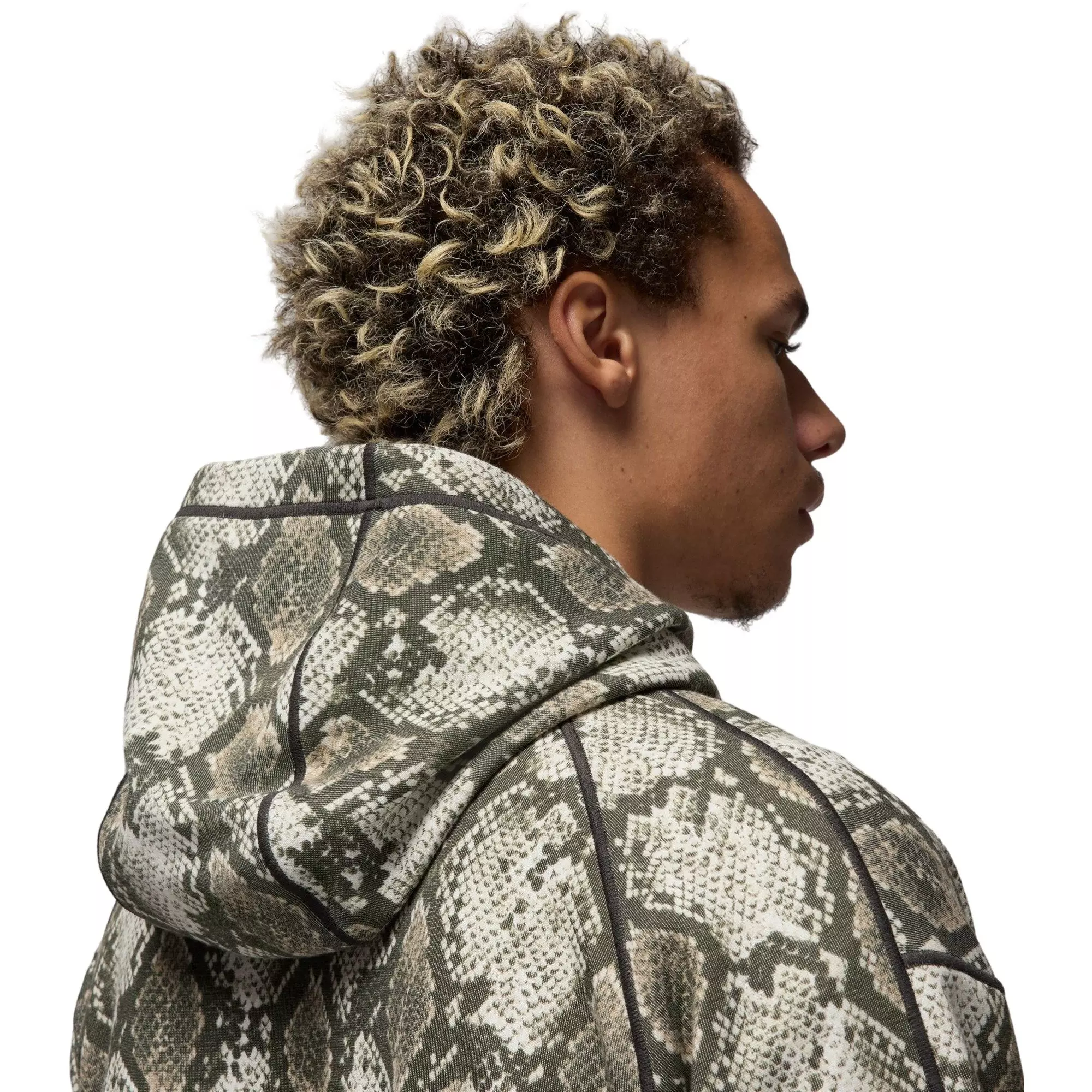 Jordan Men's Sport Dri-FIT Printed Fleece Pullover Hoodie - SAIL