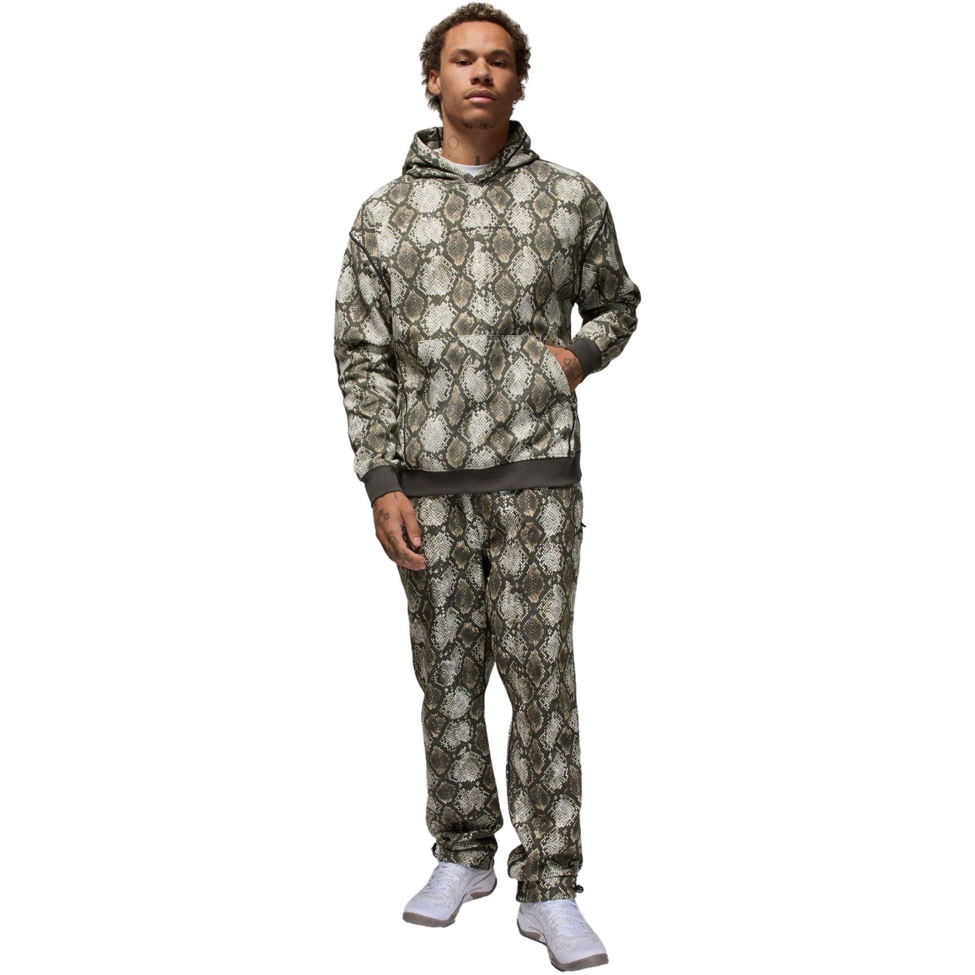 Jordan Men's Sport Dri-FIT Printed Fleece Pullover Hoodie - SAIL Thumbnail View 7