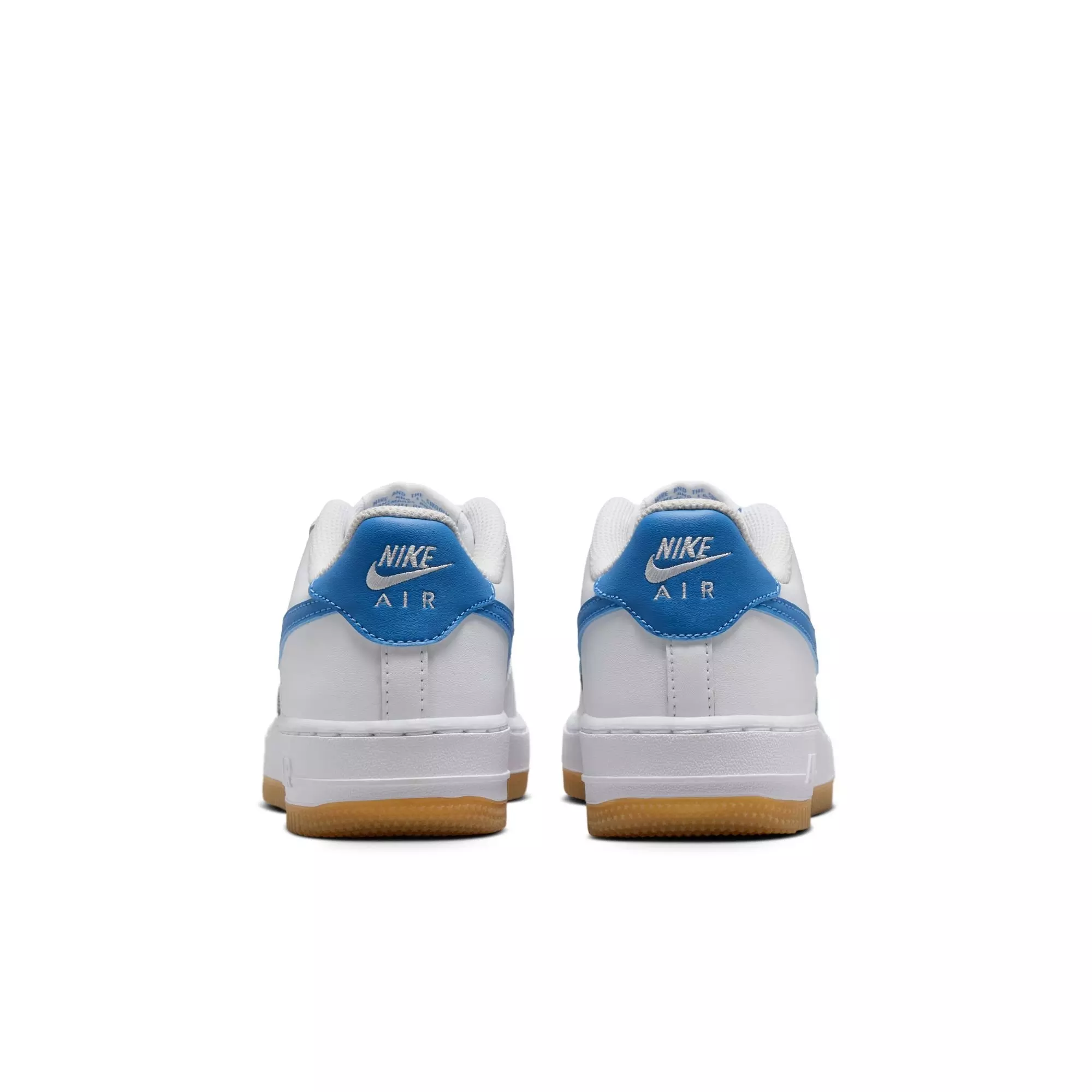 Nike Air Force 1 "White/Beyond Blue/Gum Light Brown" Grade School Girls' Shoe - BLUE/WHITE