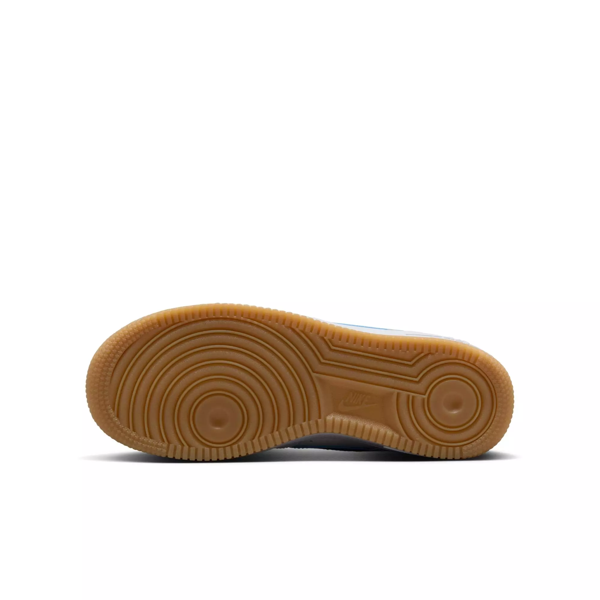 Nike Air Force 1 "White/Beyond Blue/Gum Light Brown" Preschool Girls' Shoe - WHITE/BLUE