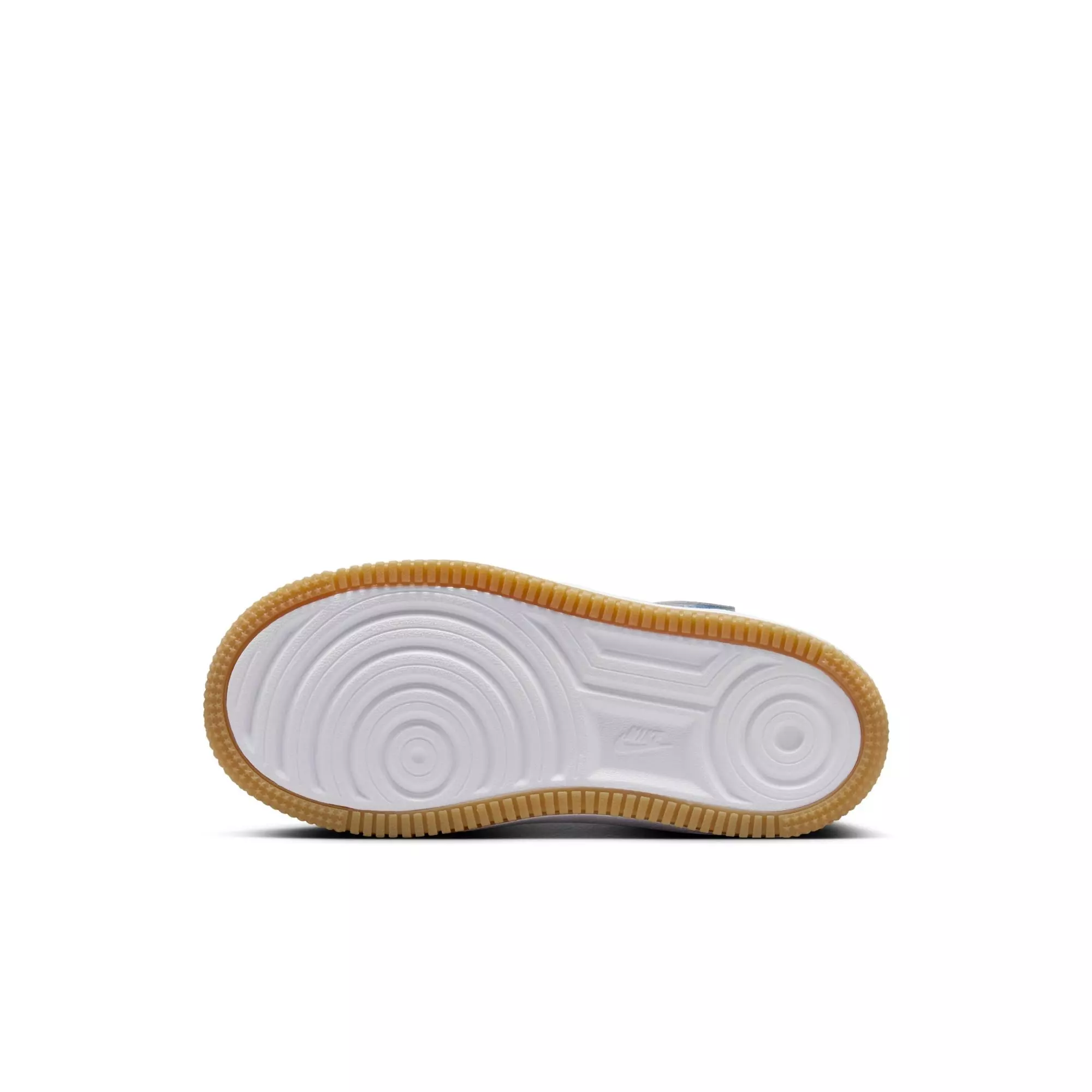 Nike Air Force 1 Low EasyOn "White/Blue Beyond/Gum Light Brown" Preschool Girls' Shoe - WHITE/BLUE