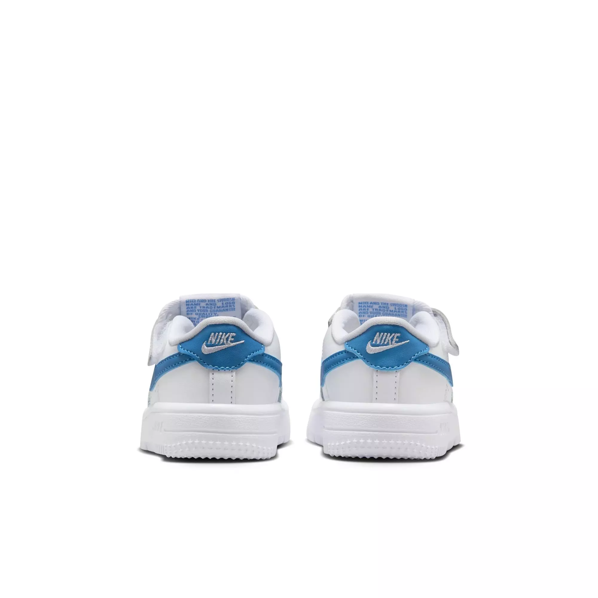 Nike Air Force 1 Low EasyOn "White/Beyond Blue/Gum Light Brown" Toddler Girls' Shoe - WHITE/BLUE