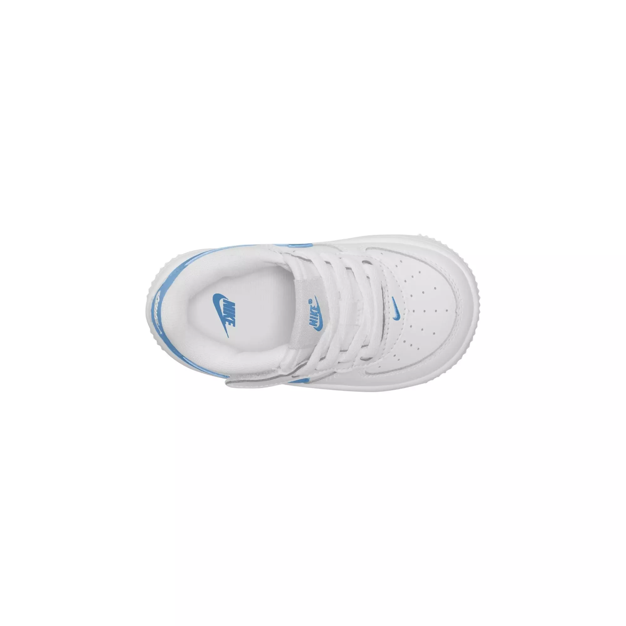 Nike Air Force 1 Low EasyOn "White/Beyond Blue/Gum Light Brown" Toddler Girls' Shoe - WHITE/BLUE