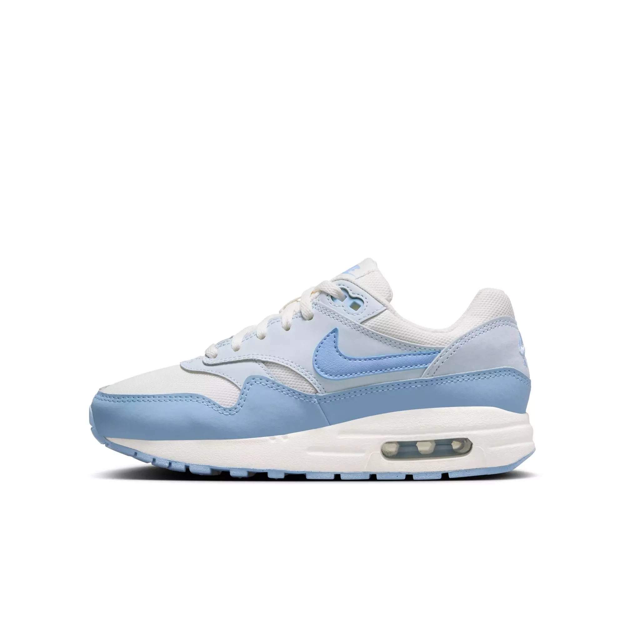 Nike Air Max 1 "Sail/Psychic Blue/Blue Tint" Grade School Girls' Shoe - BLUE/WHITE