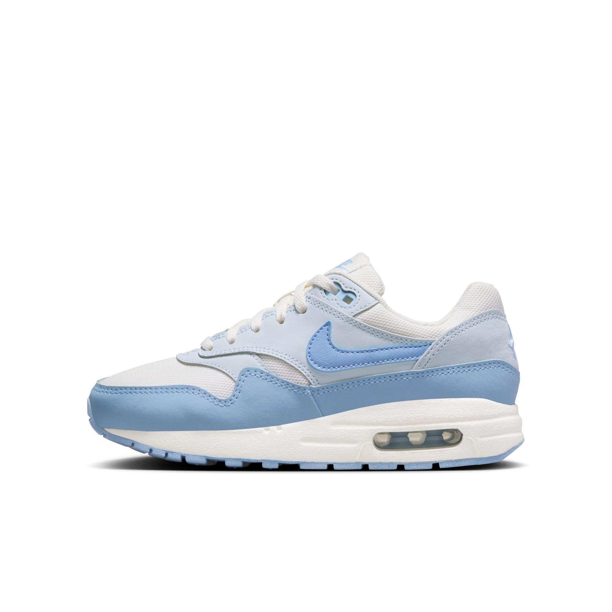 Nike Air Max 1 Preschool Girls' "Sail/Psychic Blue/Blue Tint" Shoe