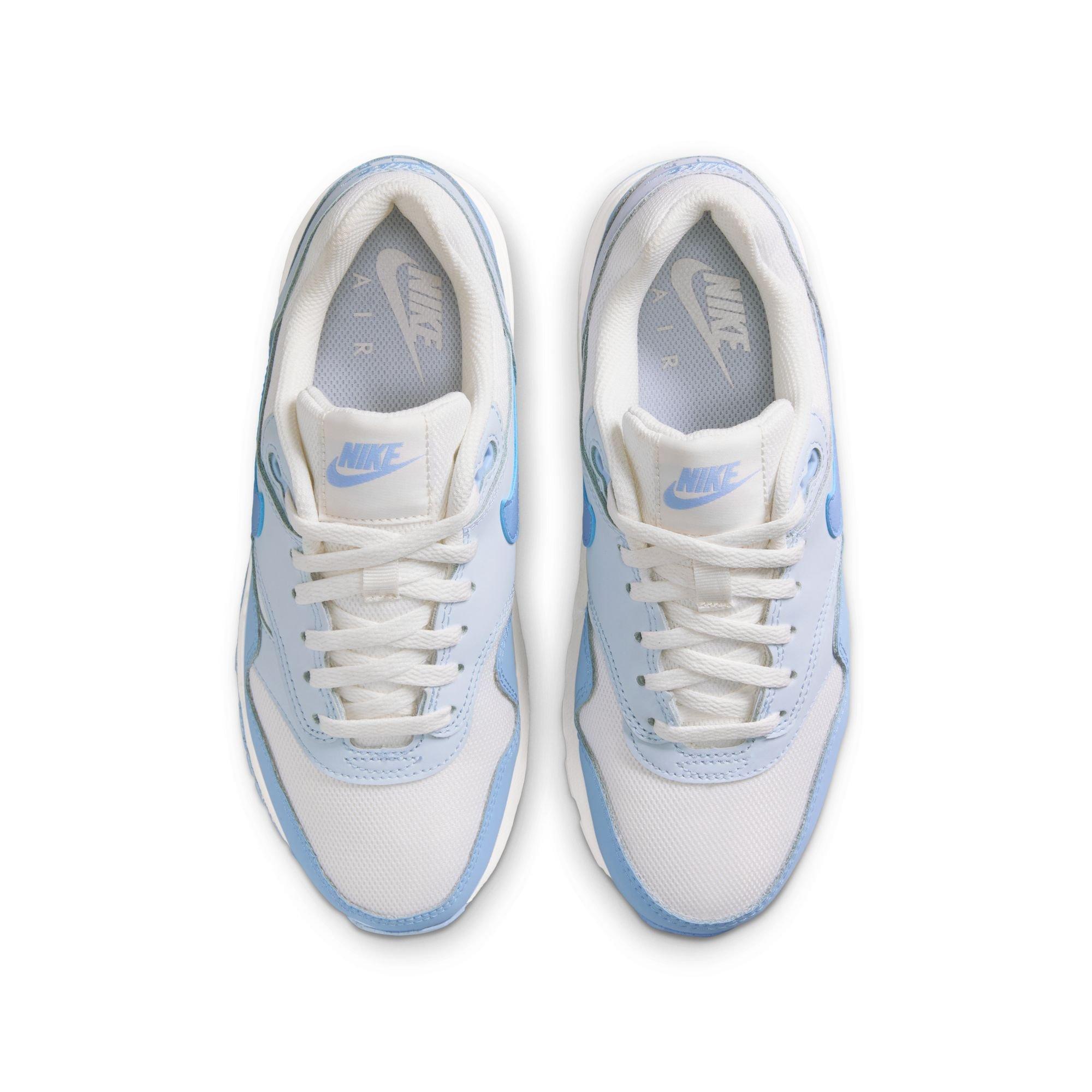 Nike Air Max 1 Preschool Girls' "Sail/Psychic Blue/Blue Tint" Shoe