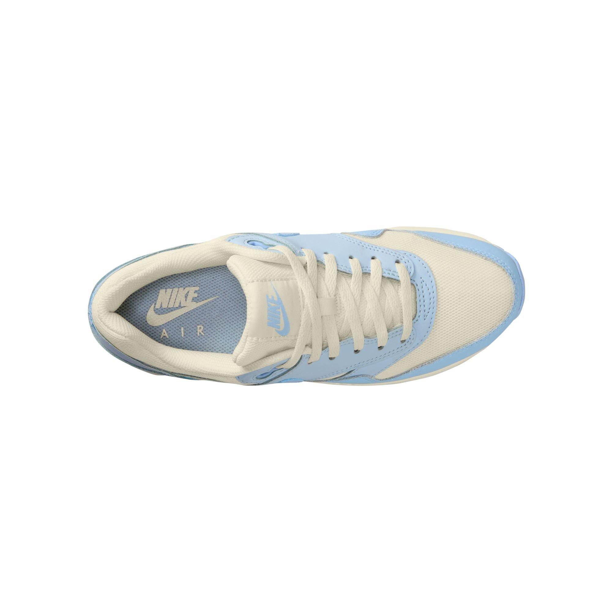 Nike Air Max 1 Preschool Girls' "Sail/Psychic Blue/Blue Tint" Shoe