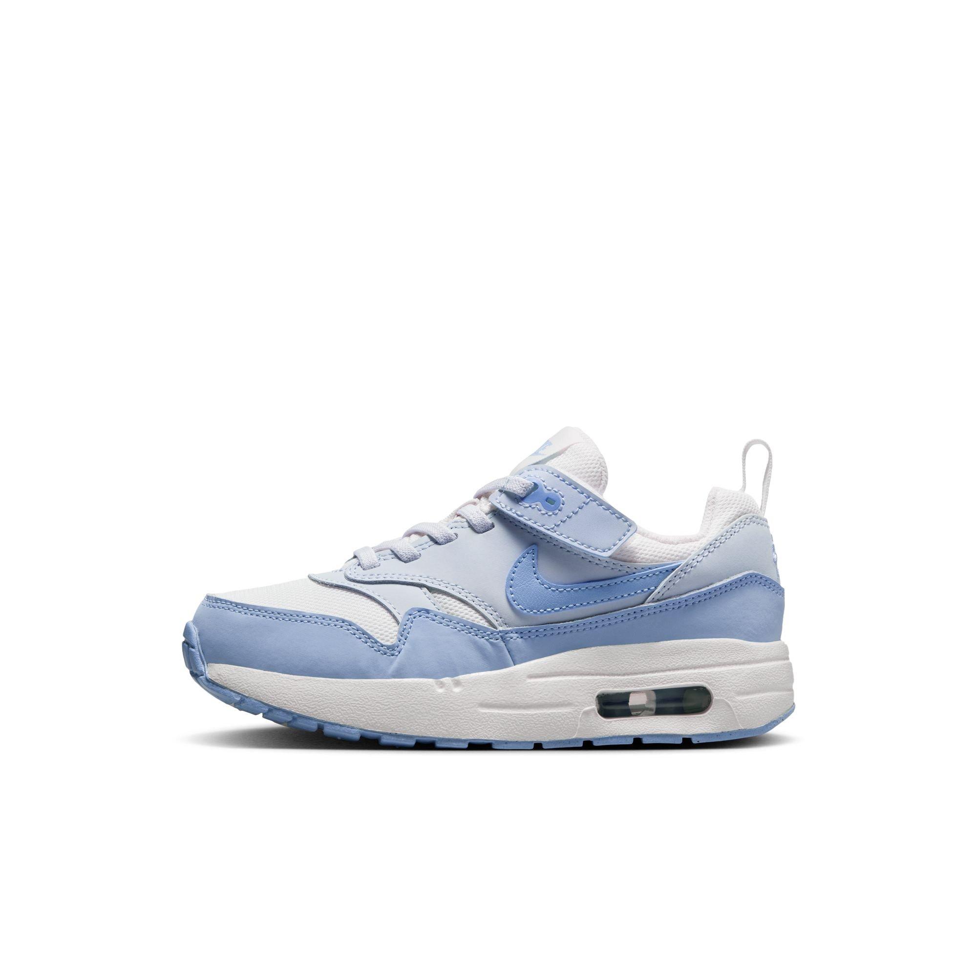 Nike Air Max 1 EasyOn Preschool Girls'  "Sail/Psychic Blue/Blue Tint" Shoe