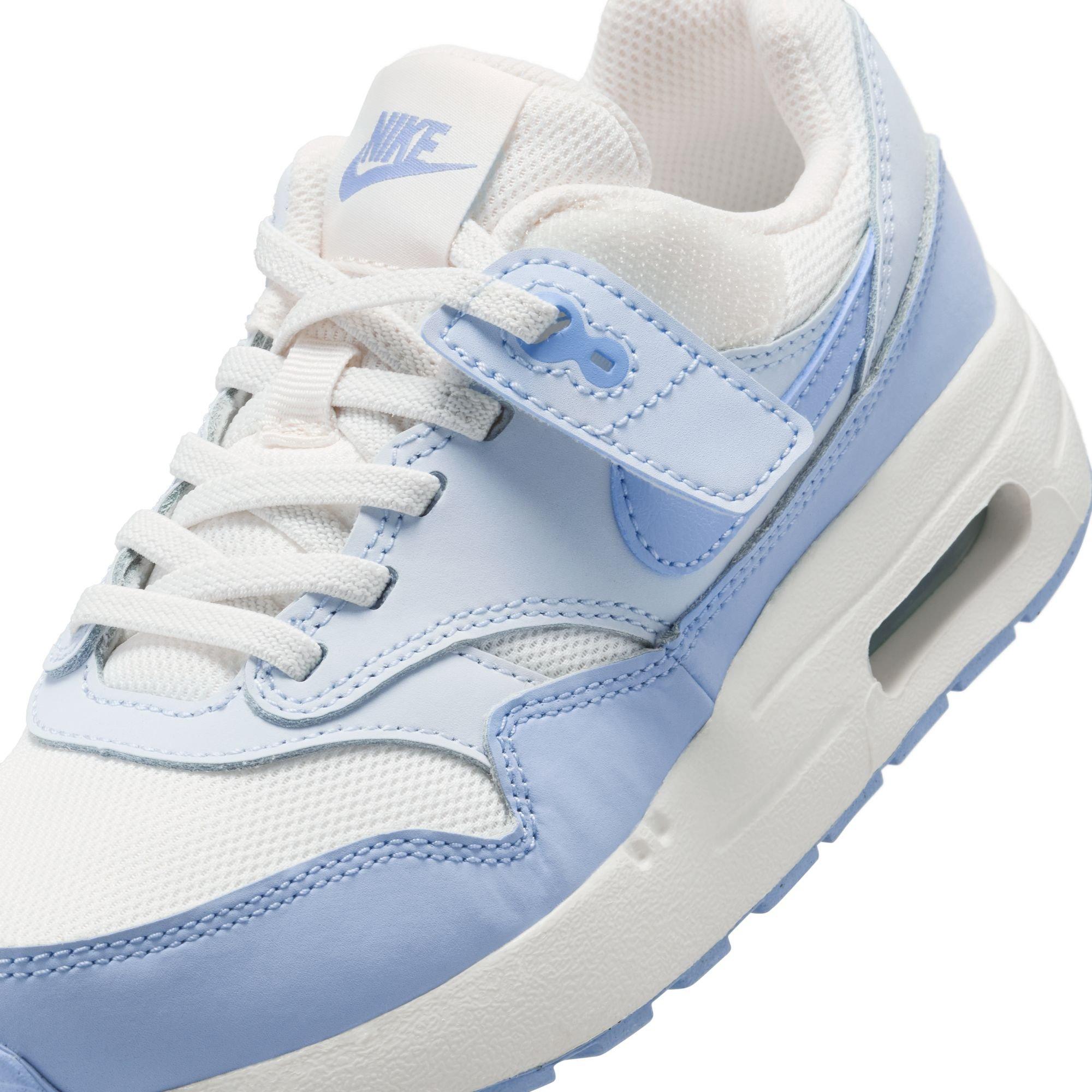 Nike Air Max 1 EasyOn Preschool Girls'  "Sail/Psychic Blue/Blue Tint" Shoe