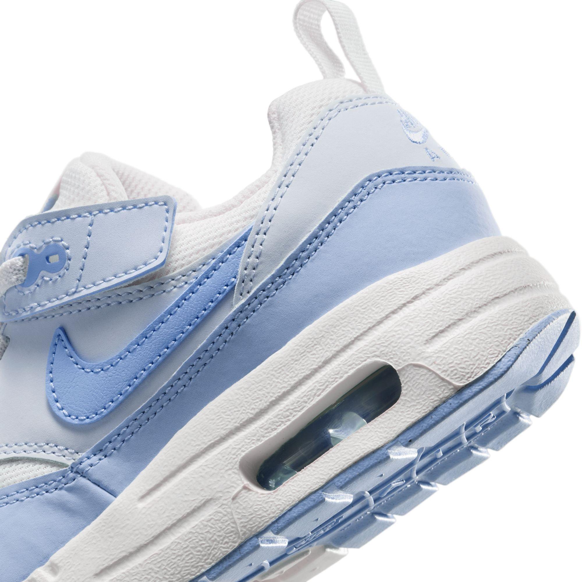 Nike Air Max 1 EasyOn Preschool Girls'  "Sail/Psychic Blue/Blue Tint" Shoe