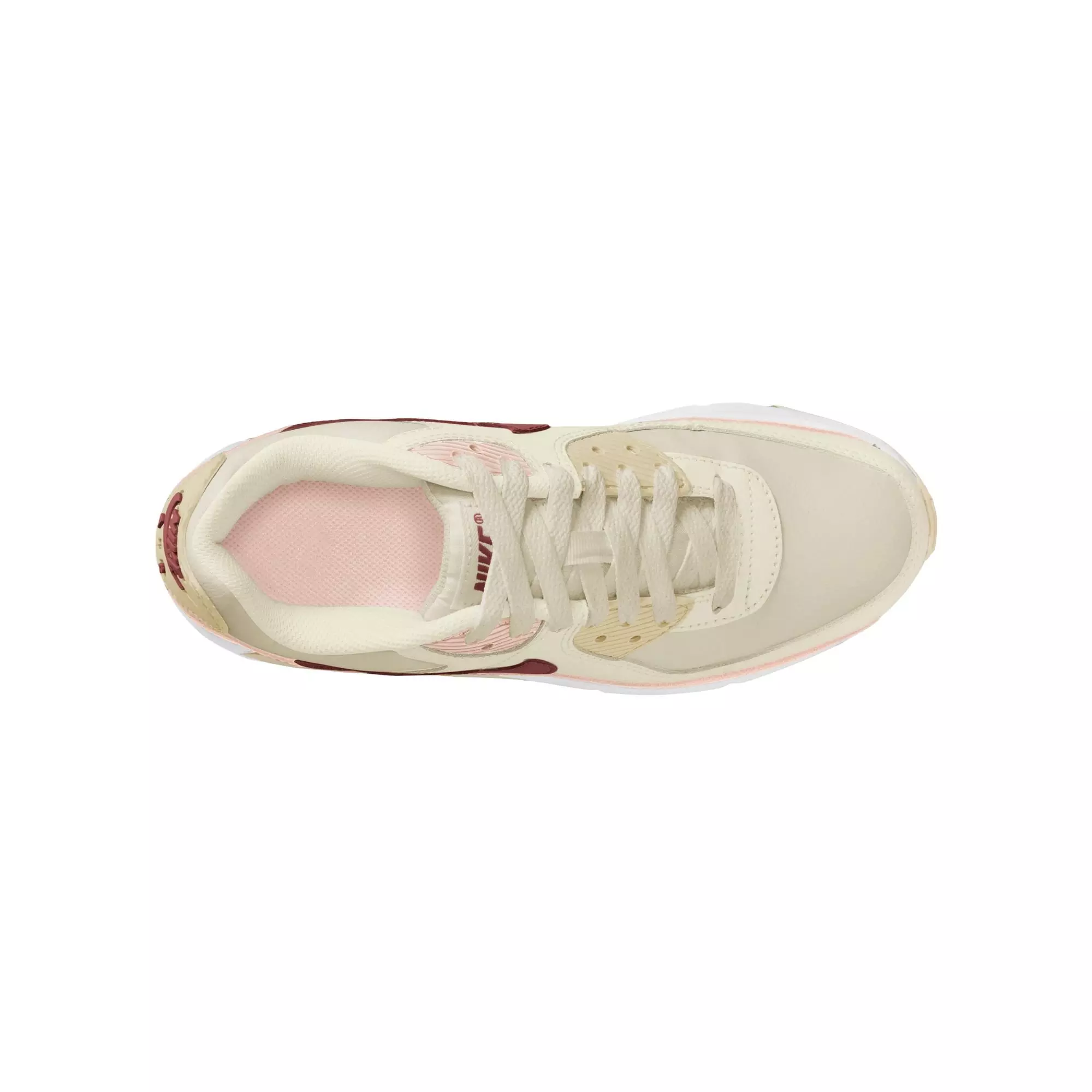 Nike Air Max 90 "Phantom/Dark Team Red/Echo Pink/Sail" Preschool Girls' Shoe - PINK/RED