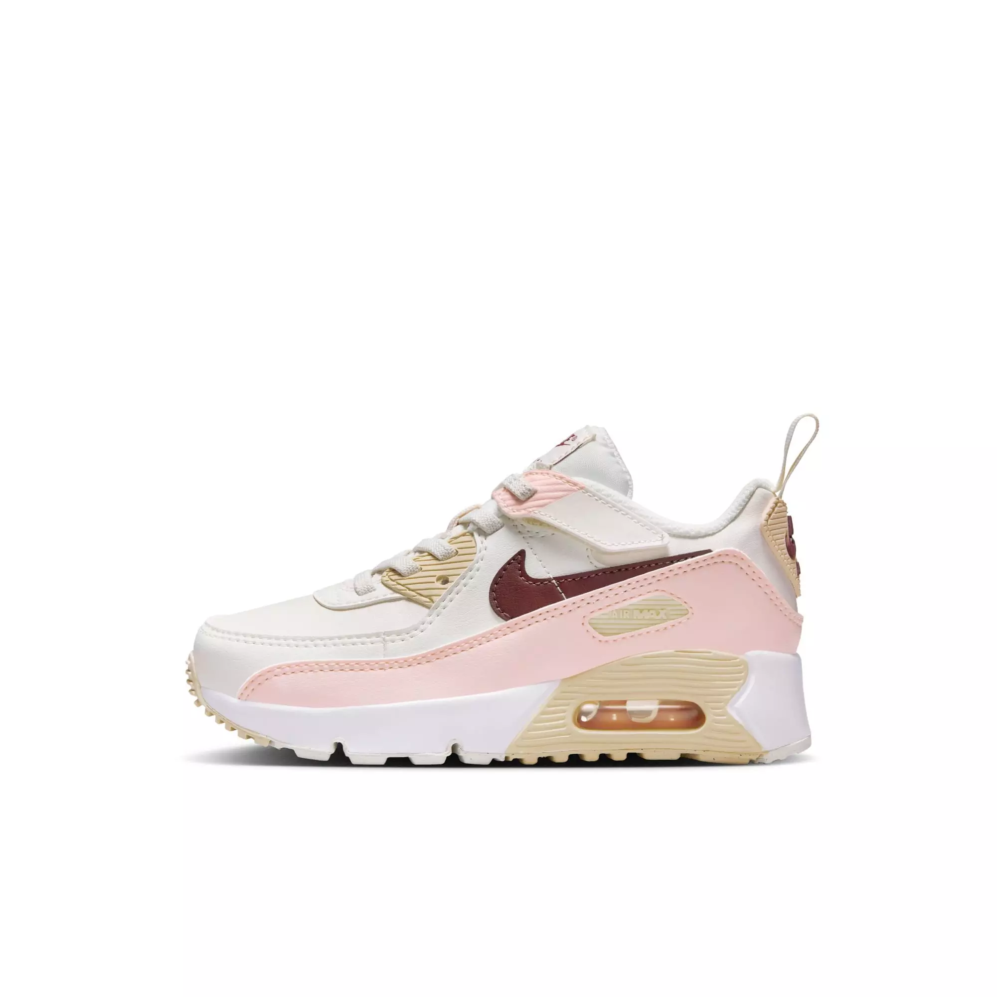 Nike Air Max 90 EasyOn "Phantom/Dark Team Red/Echo Pink/Sail" Toddler Girls' Shoe - PINK/RED