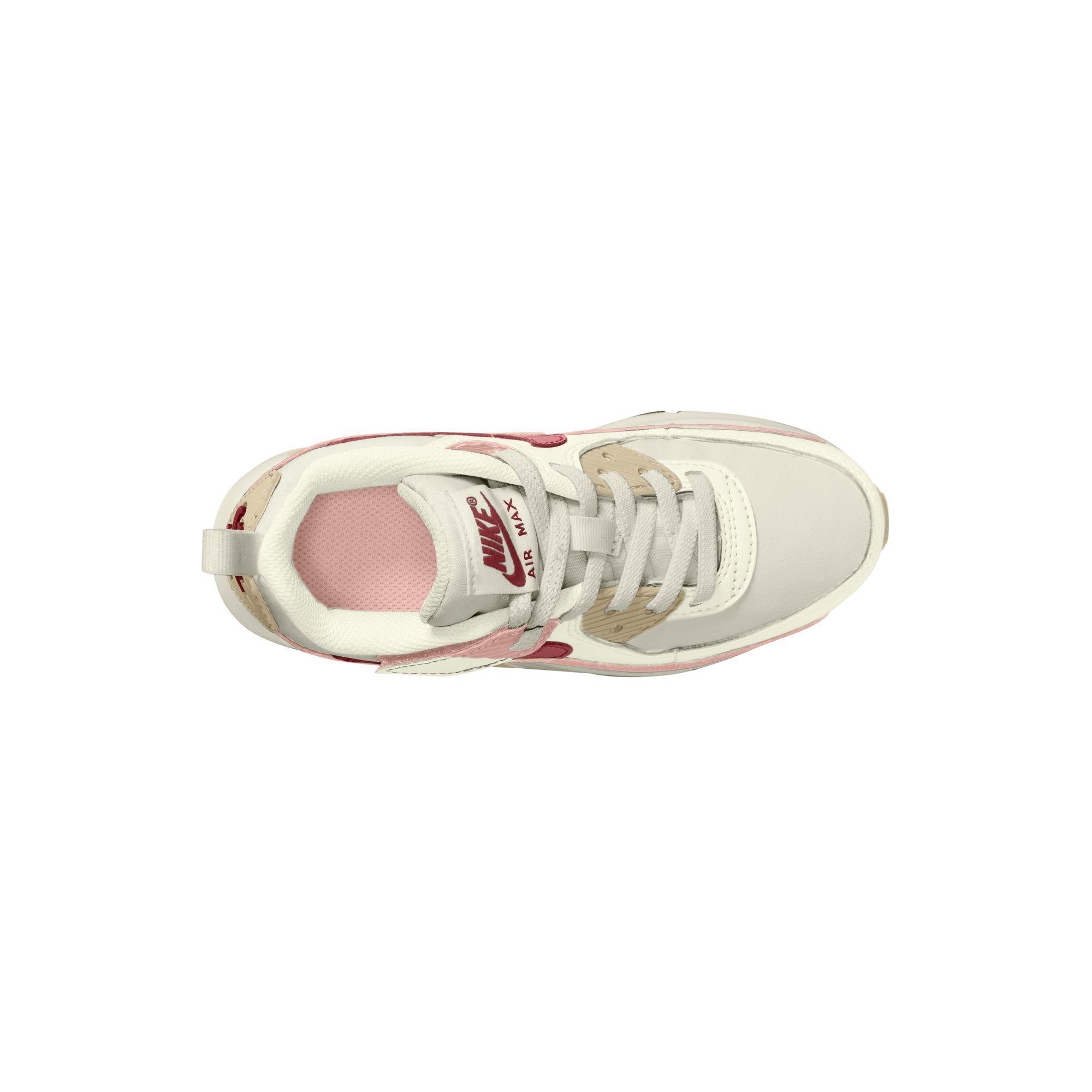 Nike Air Max 90 EasyOn Toddler Girls' "Phantom/Dark Team Red/Echo Pink/Sail" Shoe