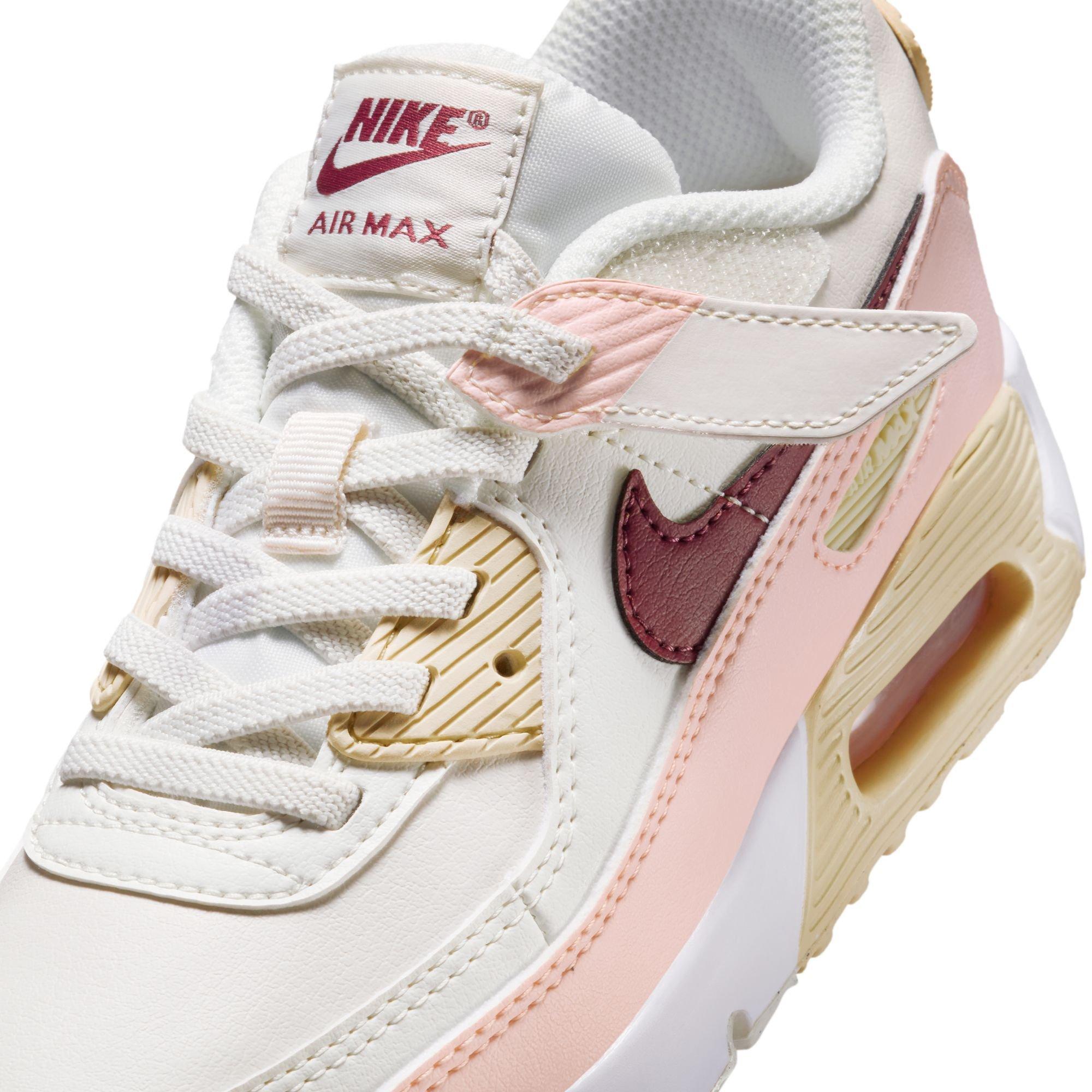 Nike Air Max 90 EasyOn Toddler Girls' "Phantom/Dark Team Red/Echo Pink/Sail" Shoe