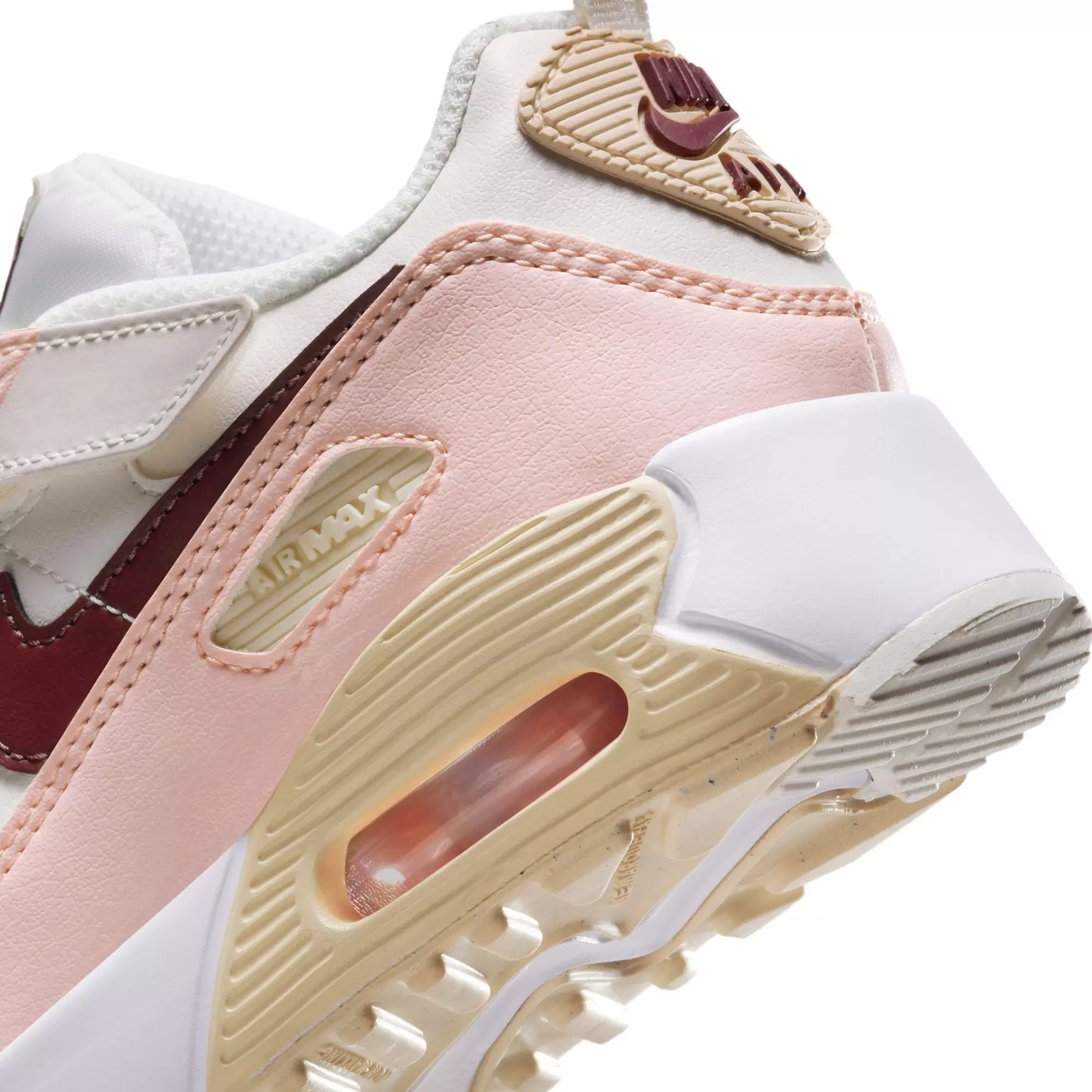 Nike Air Max 90 EasyOn "Phantom/Dark Team Red/Echo Pink/Sail" Toddler Girls' Shoe - PINK/RED