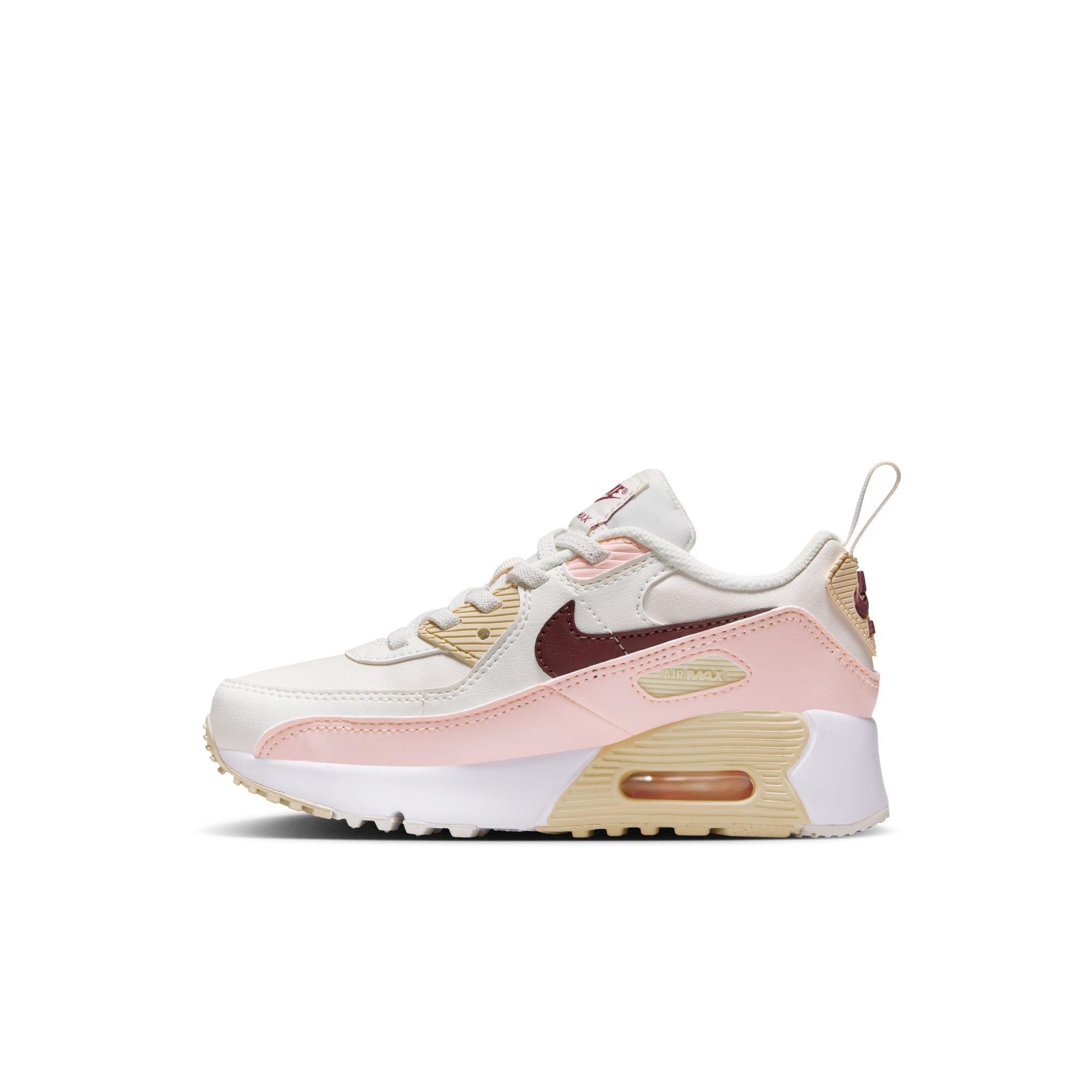 Nike Air Max 90 "Phantom/Echo Pink/Sail" Preschool Girls' Shoe - PINK/RED Thumbnail View 4