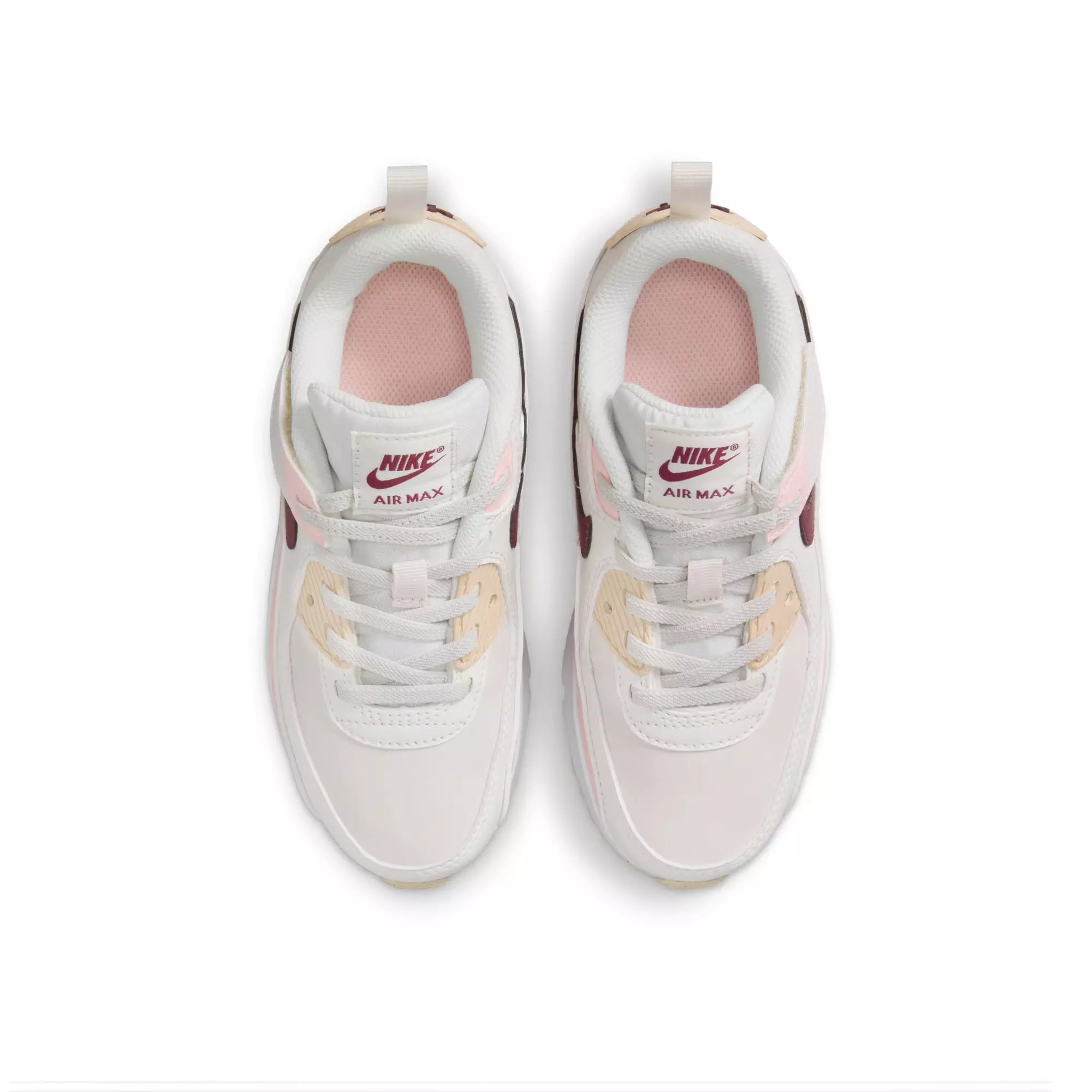 Nike Air Max 90 "Phantom/Dark Team Red/Echo Pink/Sail" Preschool Girls' Shoe - PINK/RED