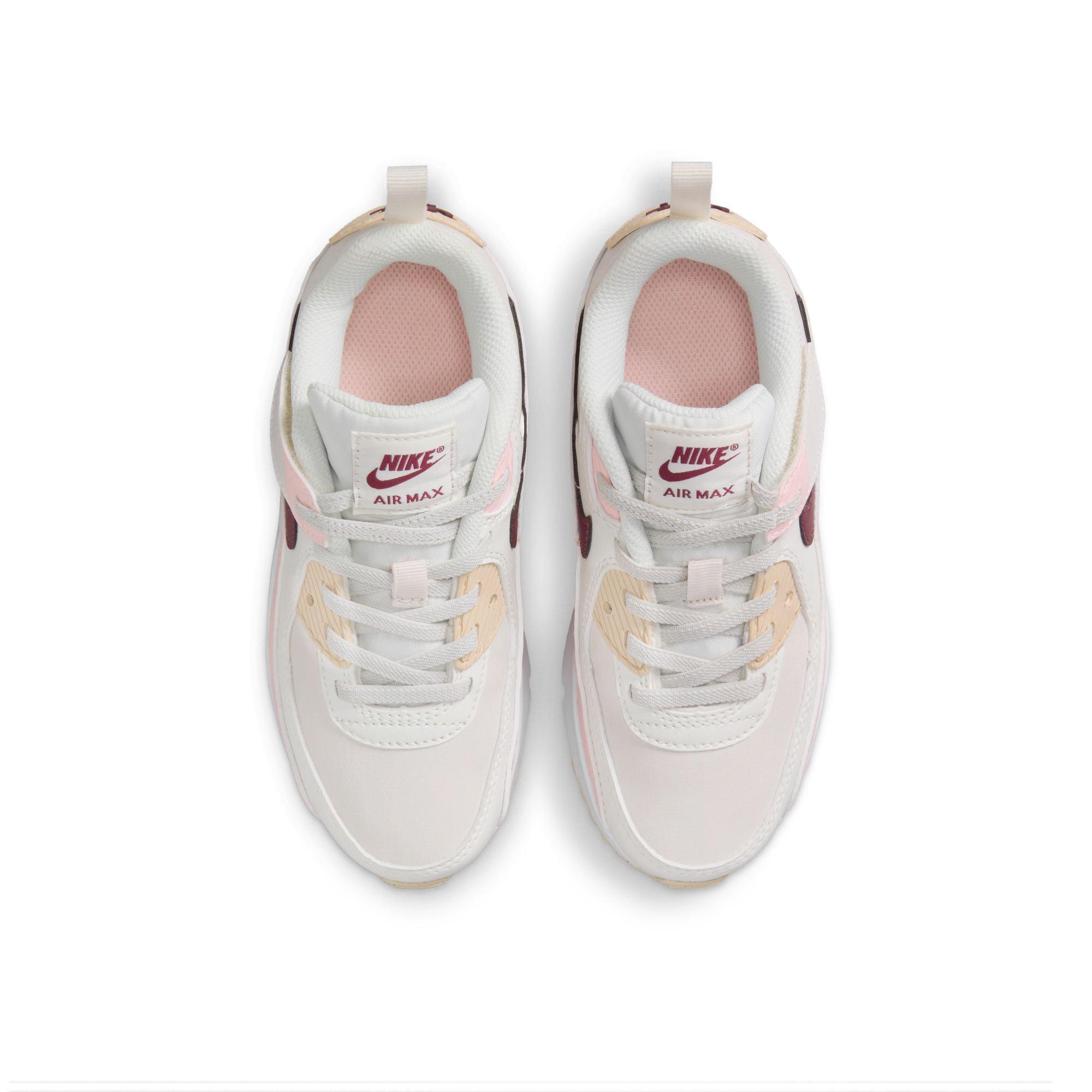 Nike Air Max 90 "Phantom/Echo Pink/Sail" Preschool Girls' Shoe - PINK/RED Thumbnail View 6