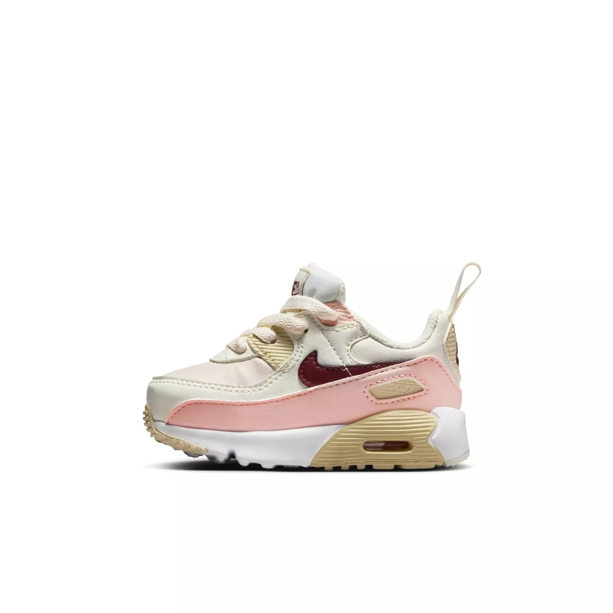 Nike Air Max90 EasyOn "Phantom/Dark Team Red/Echo Pink/Sail" Toddler Girls' Shoe - PINK/RED