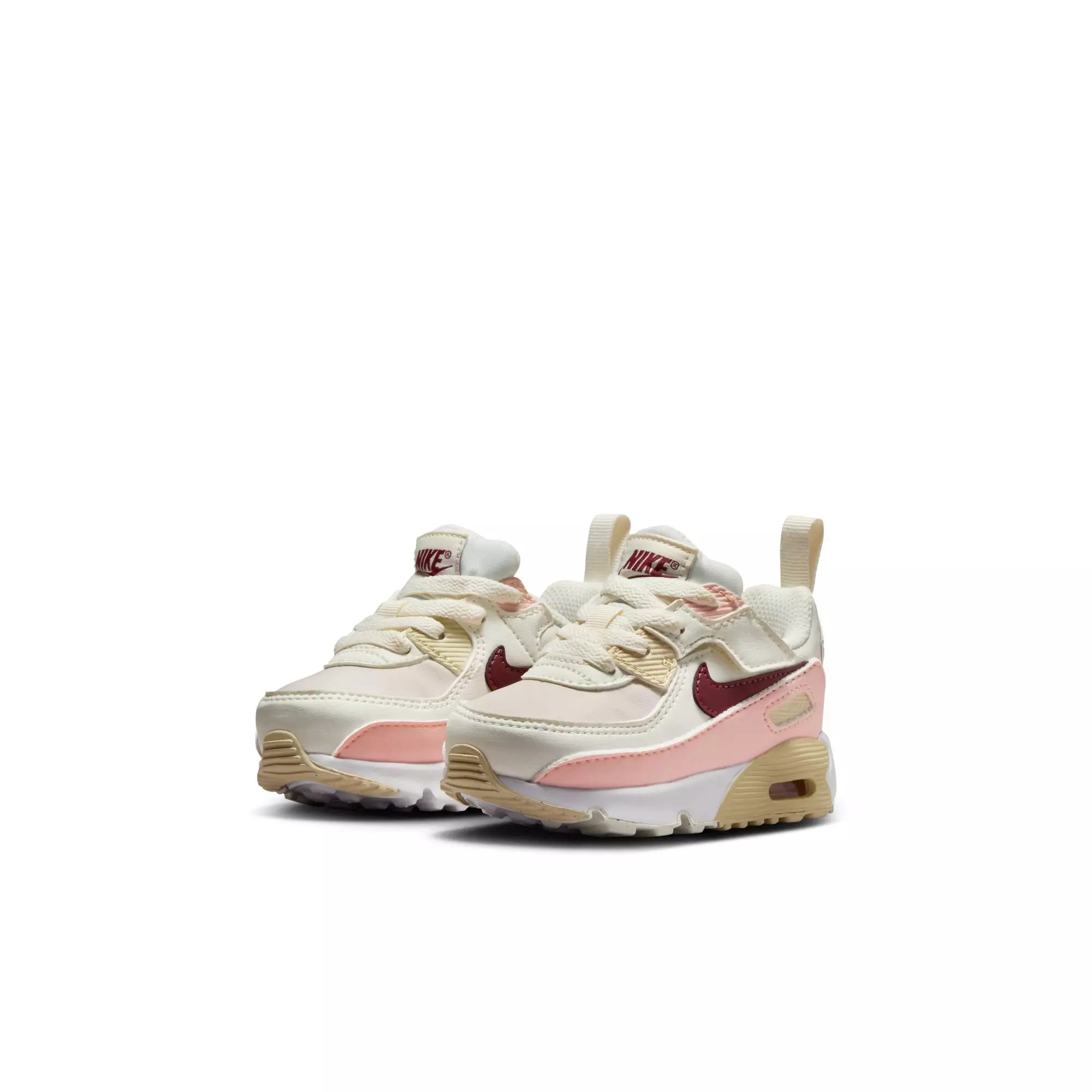 Nike Air Max90 EasyOn "Phantom/Dark Team Red/Echo Pink/Sail" Toddler Girls' Shoe - PINK/RED