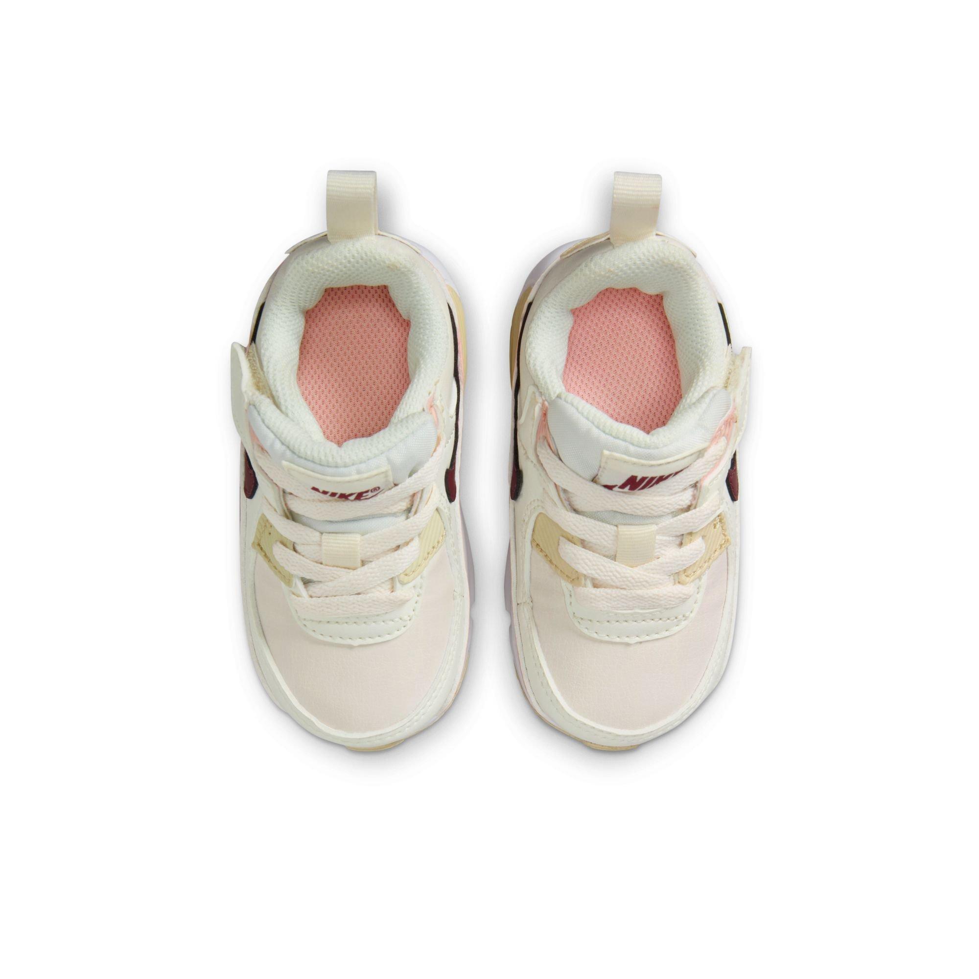 Nike Air Max90 EasyOn Toddler Girls' "Phantom/Dark Team Red/Echo Pink/Sail" Shoe