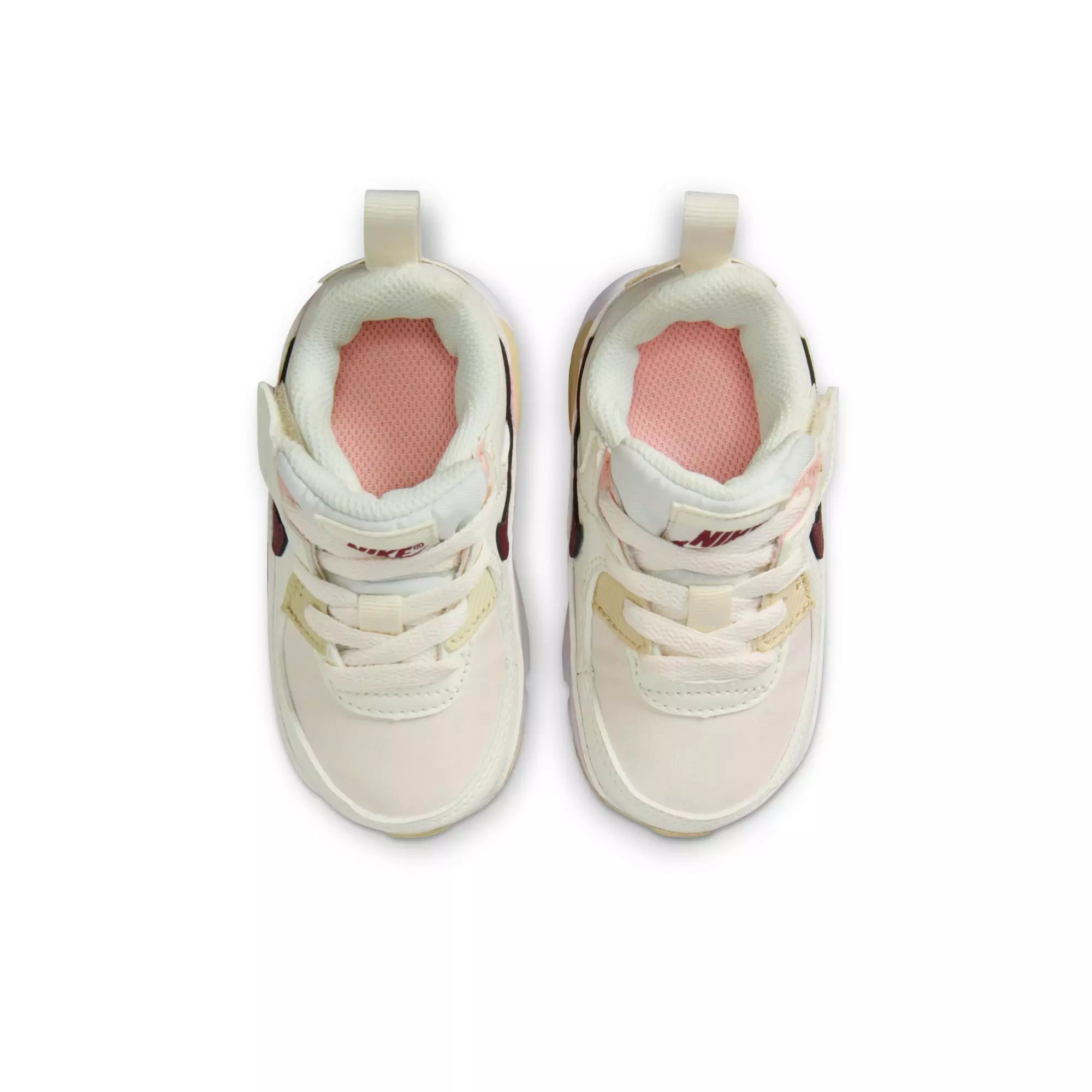 Nike Air Max90 EasyOn "Phantom/Dark Team Red/Echo Pink/Sail" Toddler Girls' Shoe - PINK/RED