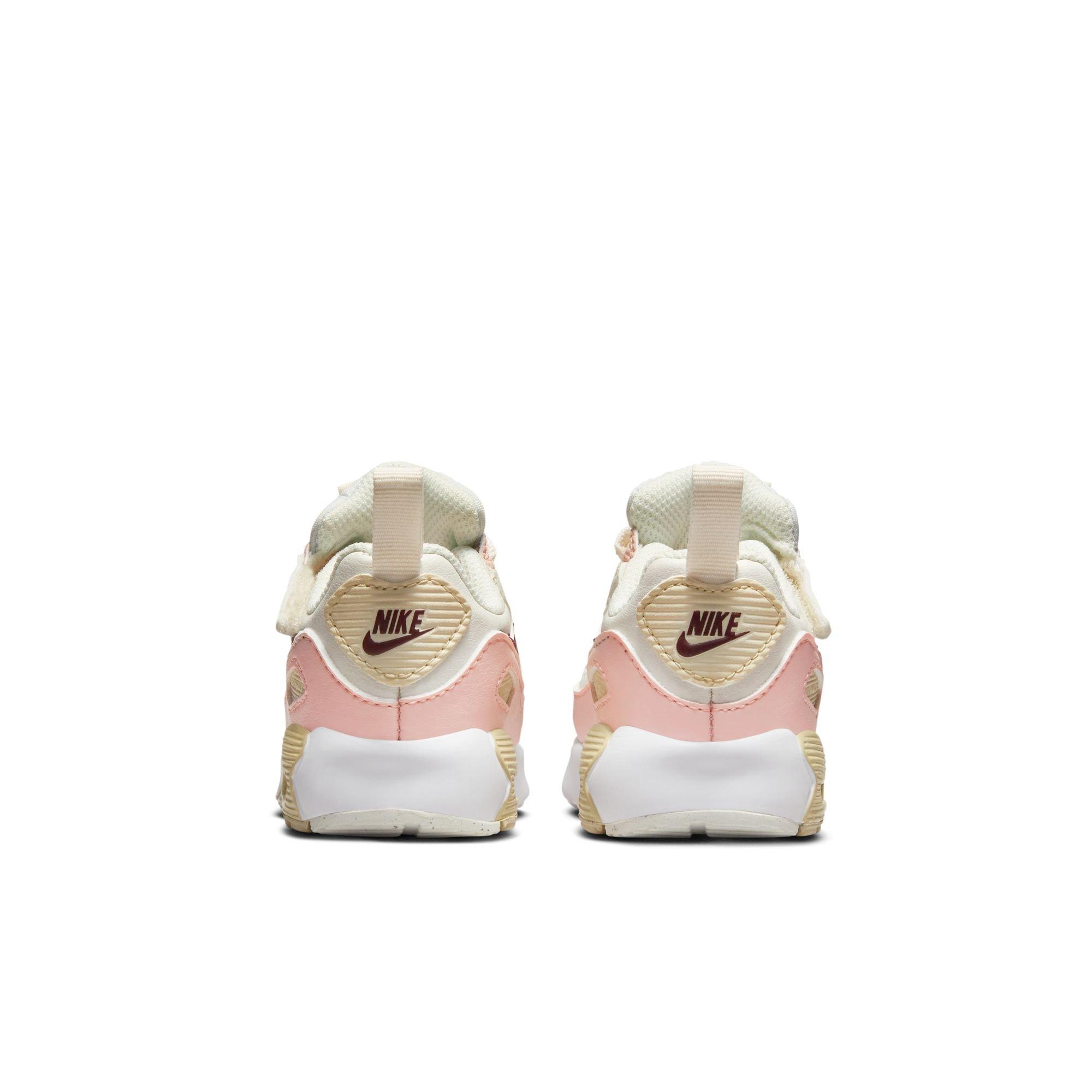 Nike Air Max90 EasyOn Toddler Girls' "Phantom/Dark Team Red/Echo Pink/Sail" Shoe