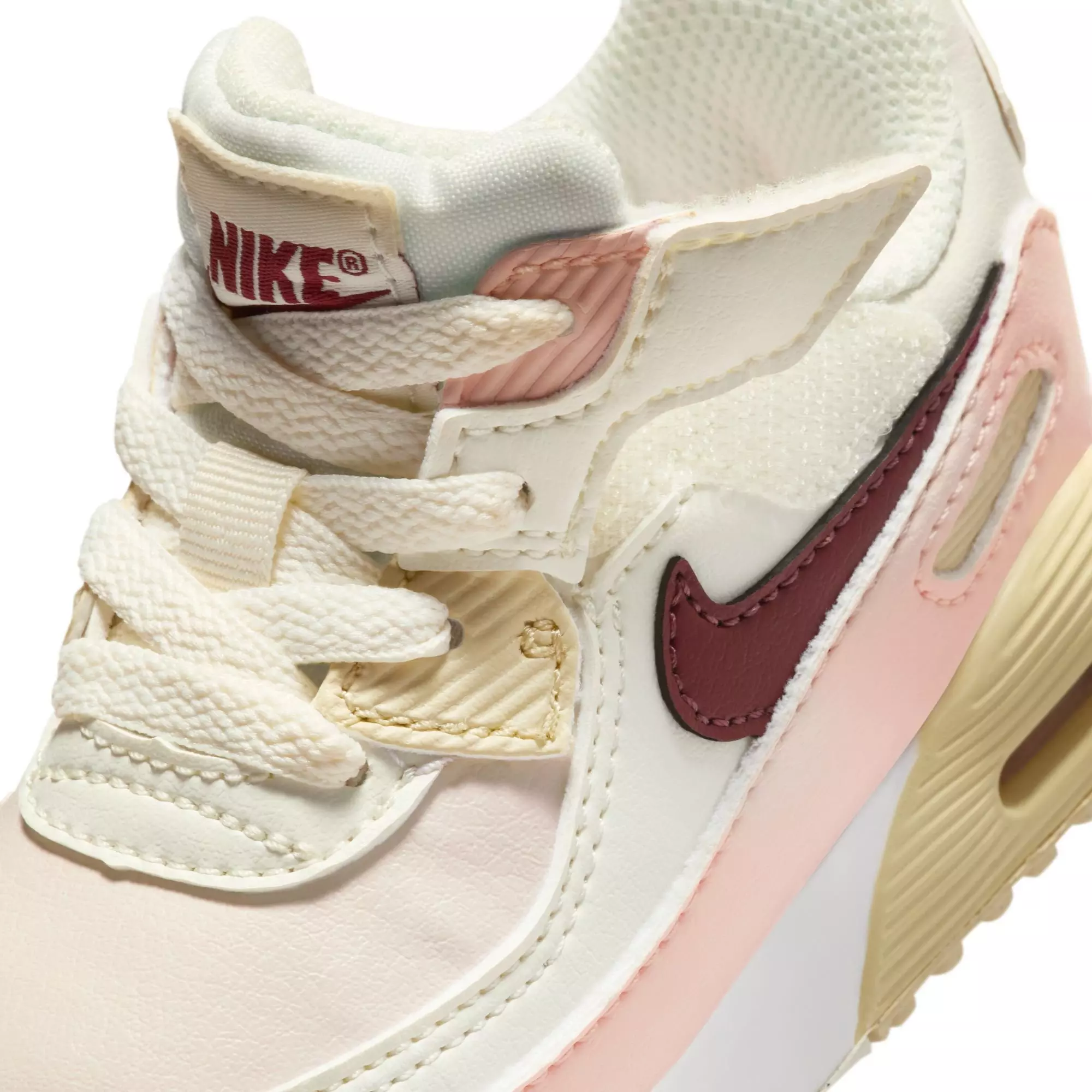 Nike Air Max90 EasyOn "Phantom/Dark Team Red/Echo Pink/Sail" Toddler Girls' Shoe - PINK/RED
