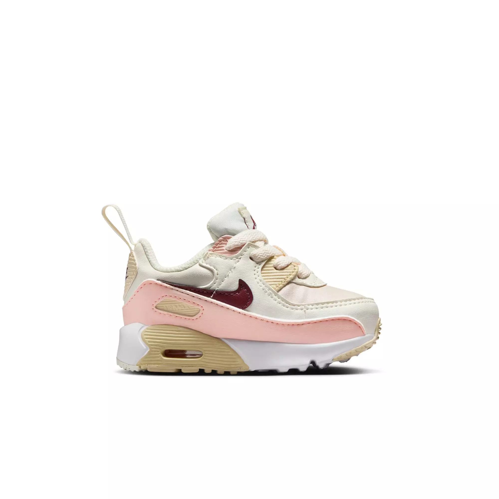 Nike Air Max90 EasyOn "Phantom/Dark Team Red/Echo Pink/Sail" Toddler Girls' Shoe - PINK/RED