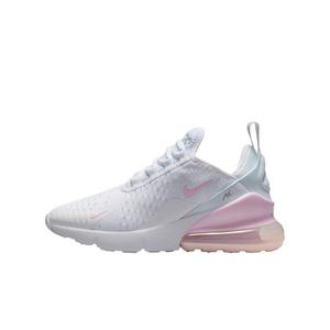 Nike Air Max 270 "White/Light Smoke Grey/Pink Foam" Grade School Girls' Shoe