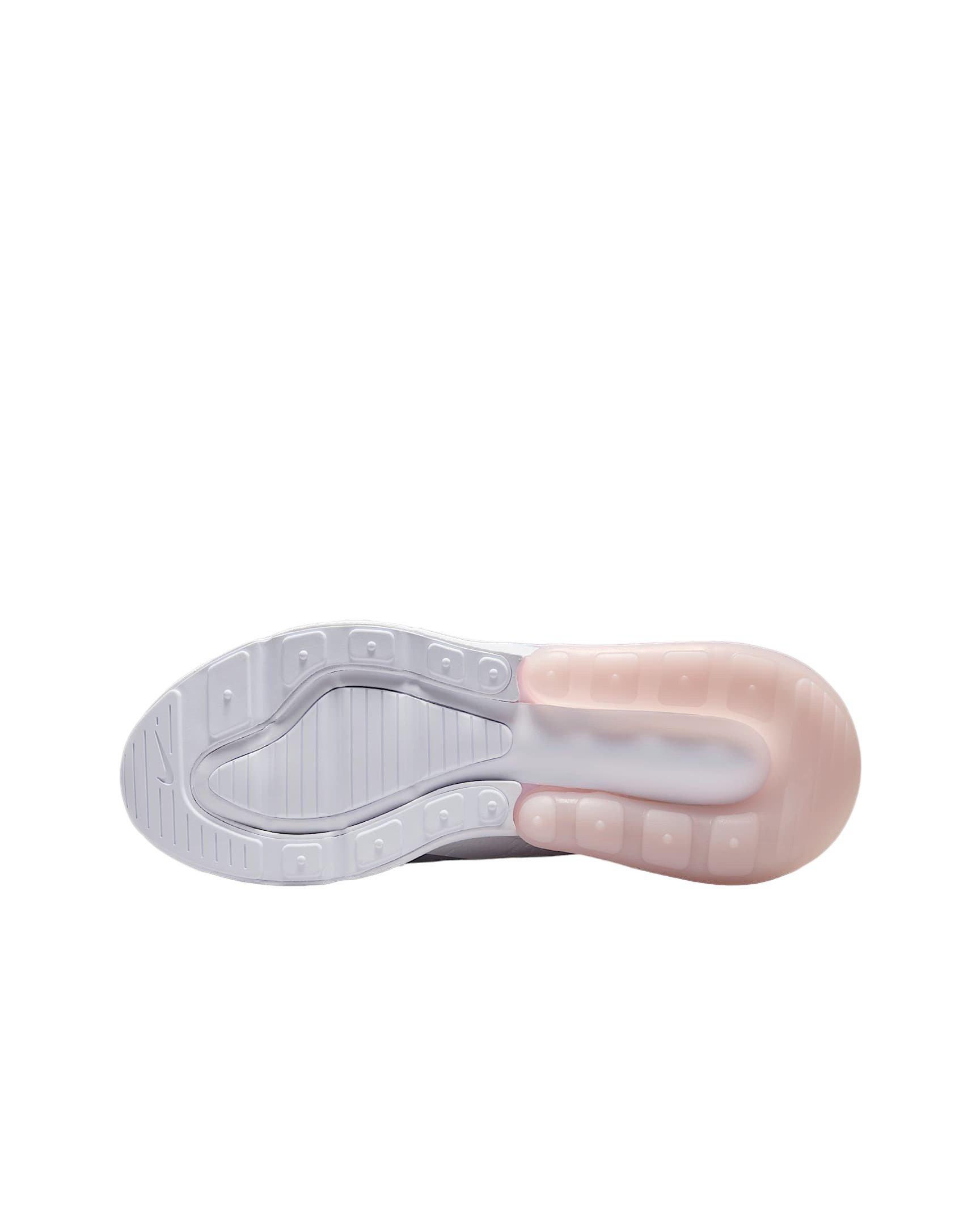 Nike Air Max 270 Grade School Girls' "White/Light Smoke Grey/Pink Foam" Shoe