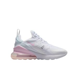 Nike Air Max 270 "White/Light Smoke Grey/Pink Foam" Grade School Girls' Shoe
