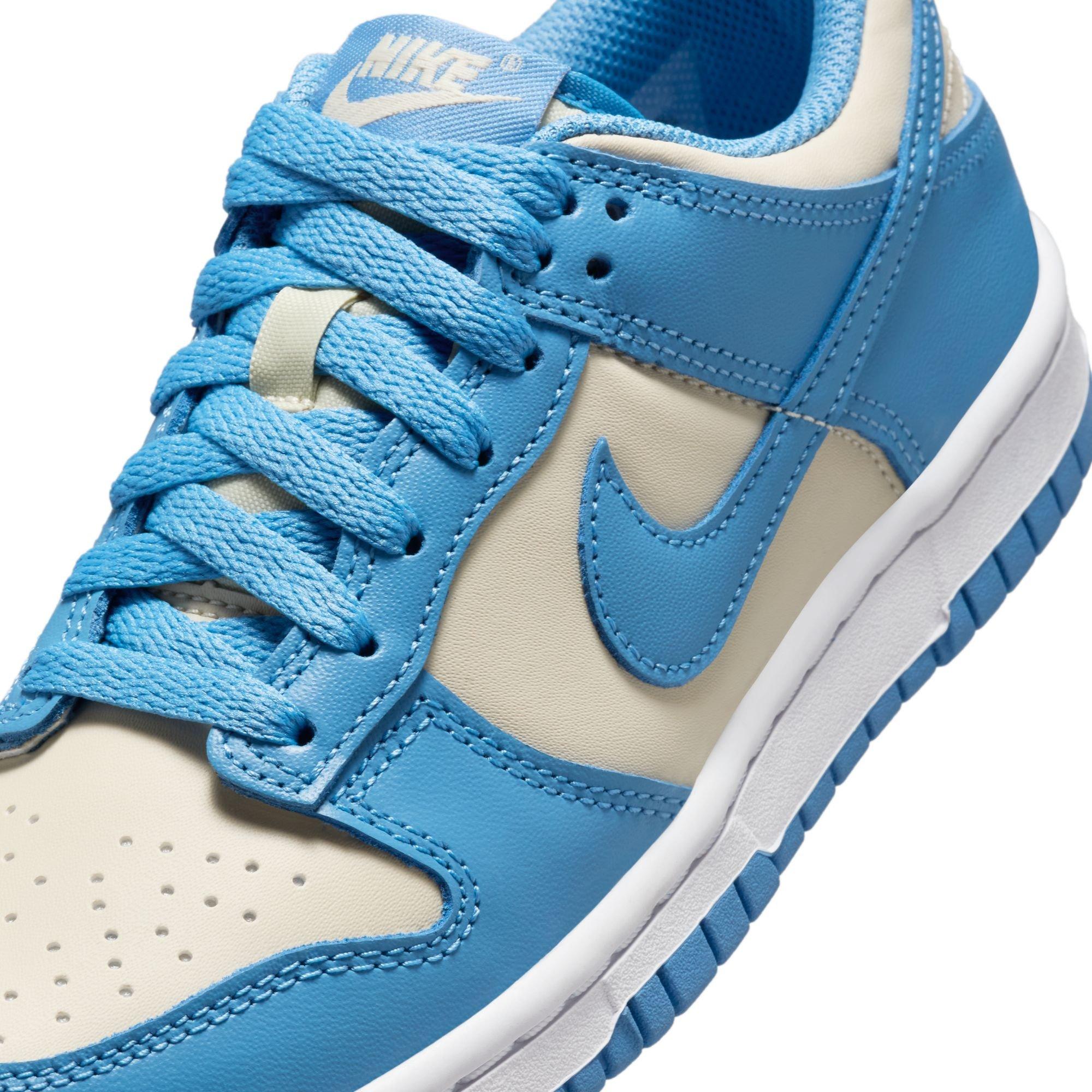 Nike Dunk Low Grade School Girls' Leather Low Top Shoe Blue/White