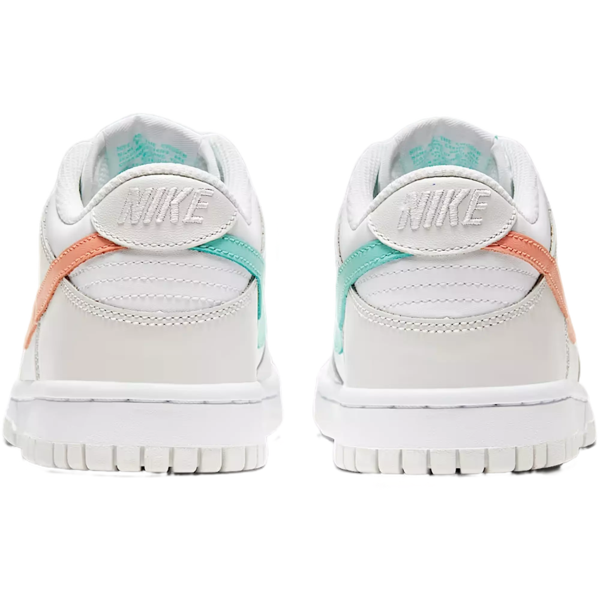 Nike Dunk Low "White/Platinum Tint/Tropical Twist/Crimson Bliss" Grade School Girls' Shoe - WHITE/GREY/PINK
