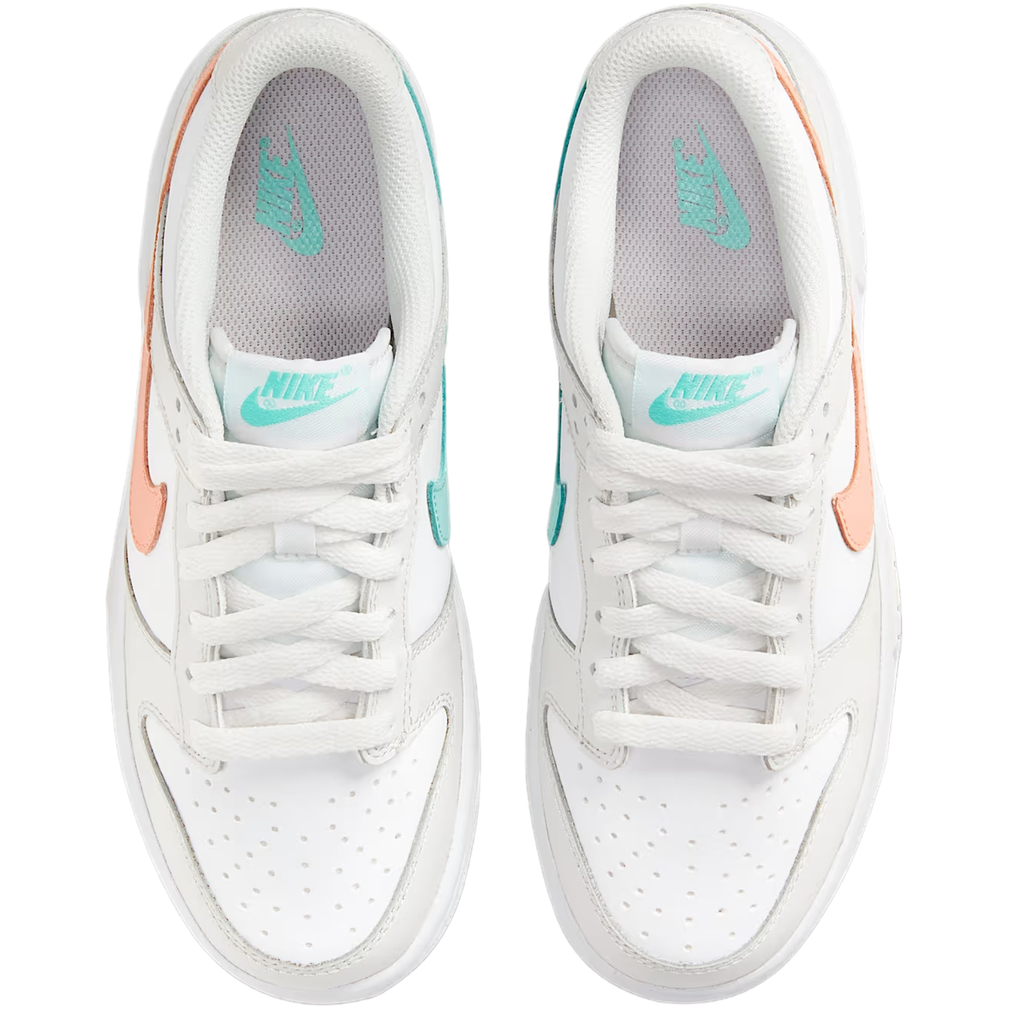 Nike Dunk Low Grade School Girls' "White/Platinum Tint/Tropical Twist/Crimson Bliss" Shoe