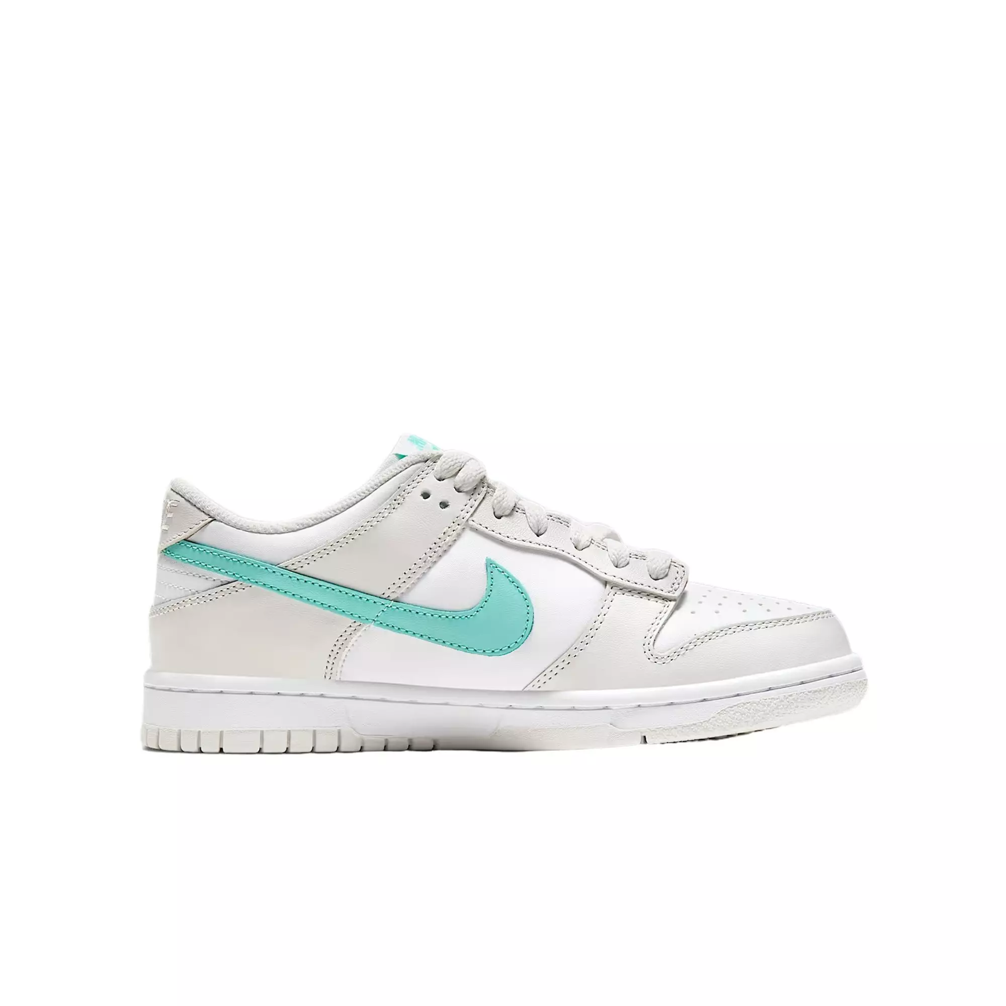 Nike Dunk Low "White/Platinum Tint/Tropical Twist/Crimson Bliss" Grade School Girls' Shoe - WHITE/GREY/PINK