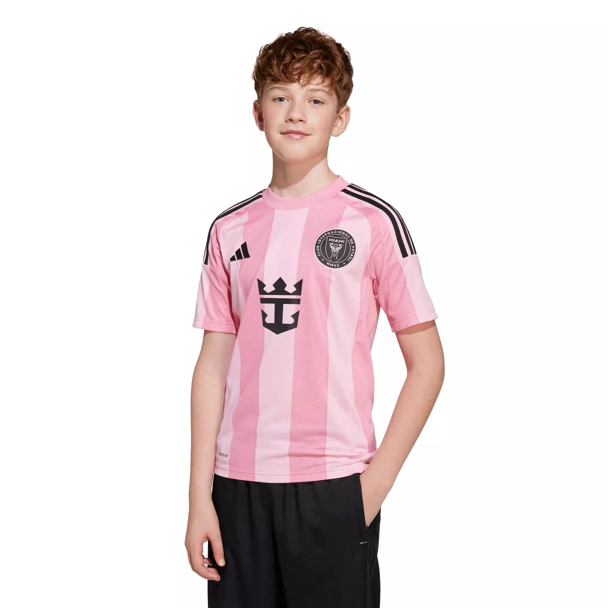adidas Youth Inter Miami Home Messi Jersey-Pink - PINK