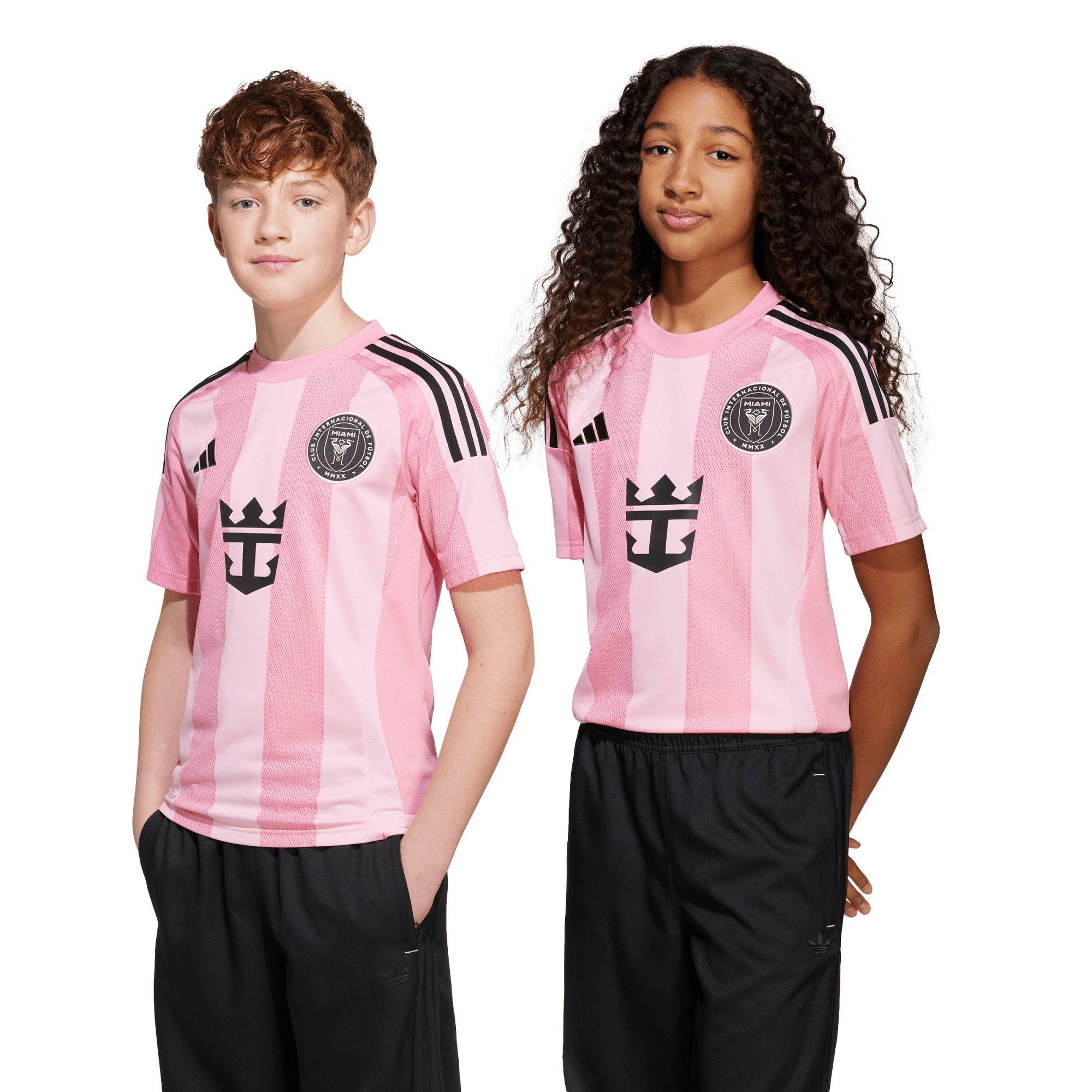adidas Inter Miami Home Messi Big Kids' Pink Jersey