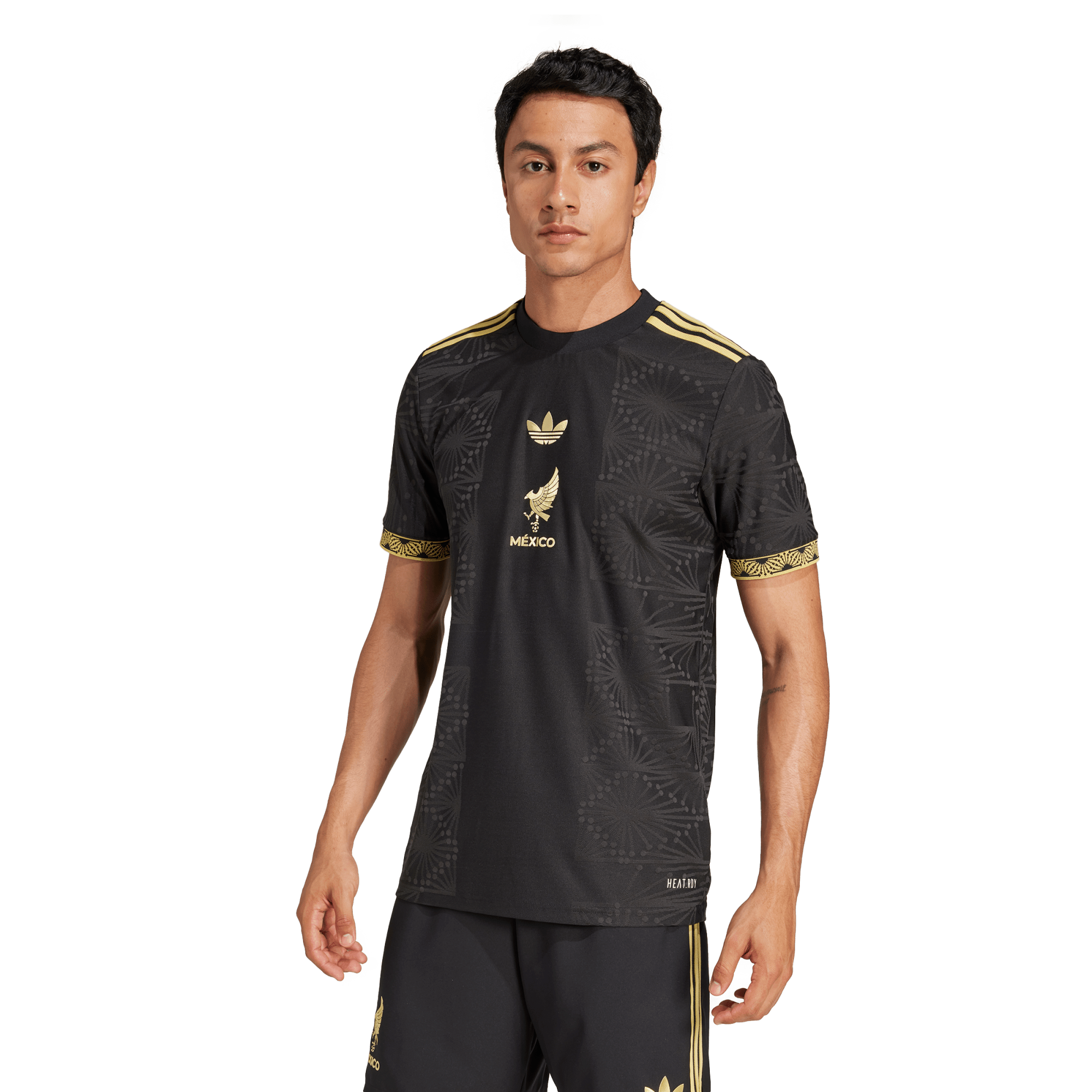 adidas Men's 2024 Mexico Jersey-Black/Gold - BLACK/GOLD Thumbnail View 3