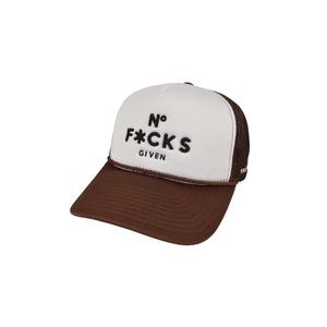 Field Grade No F*cks Given Trucker Snapback-Brown/White