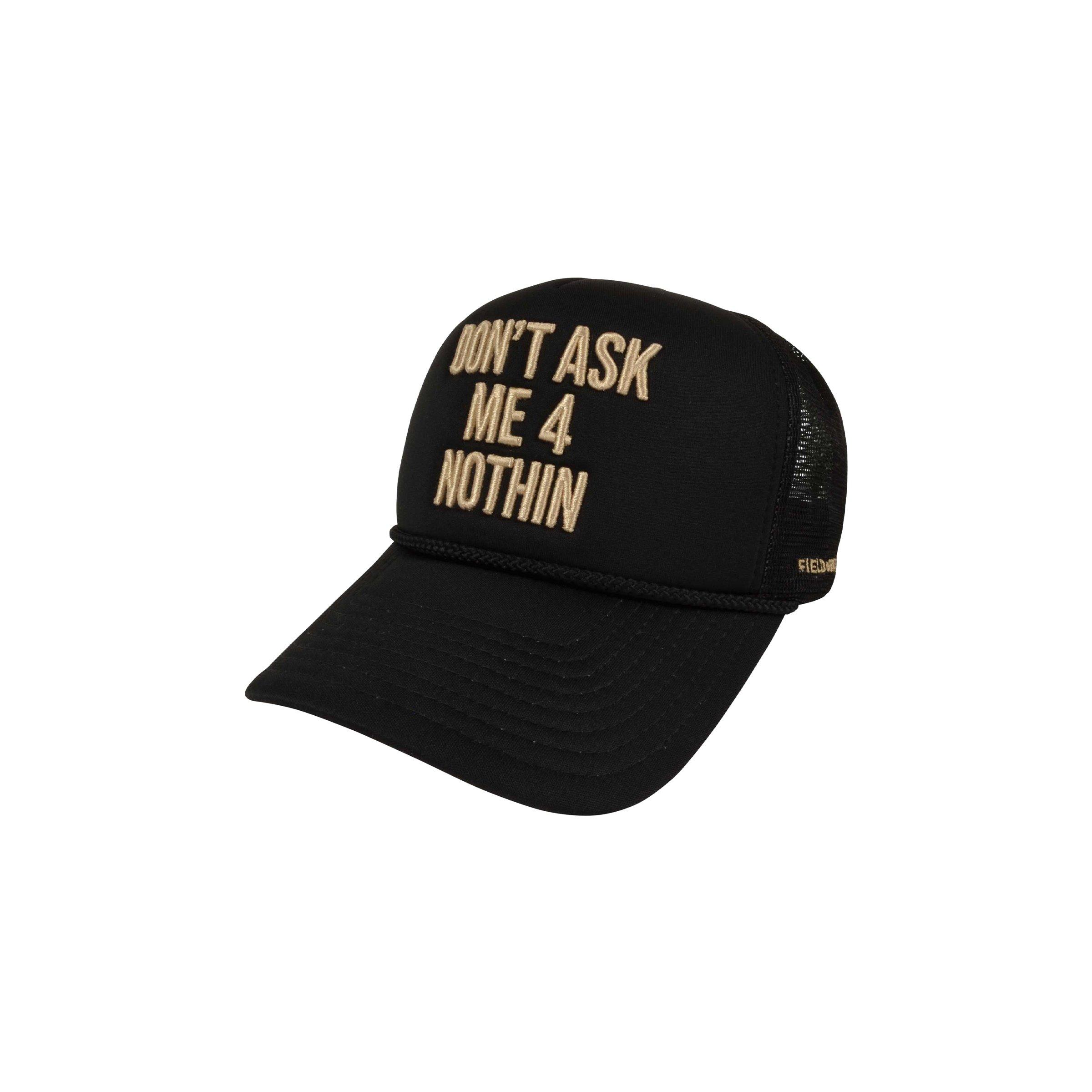 Field Grade Don't Ask Me Trucker Snapback-Black - BLACK Thumbnail View 1